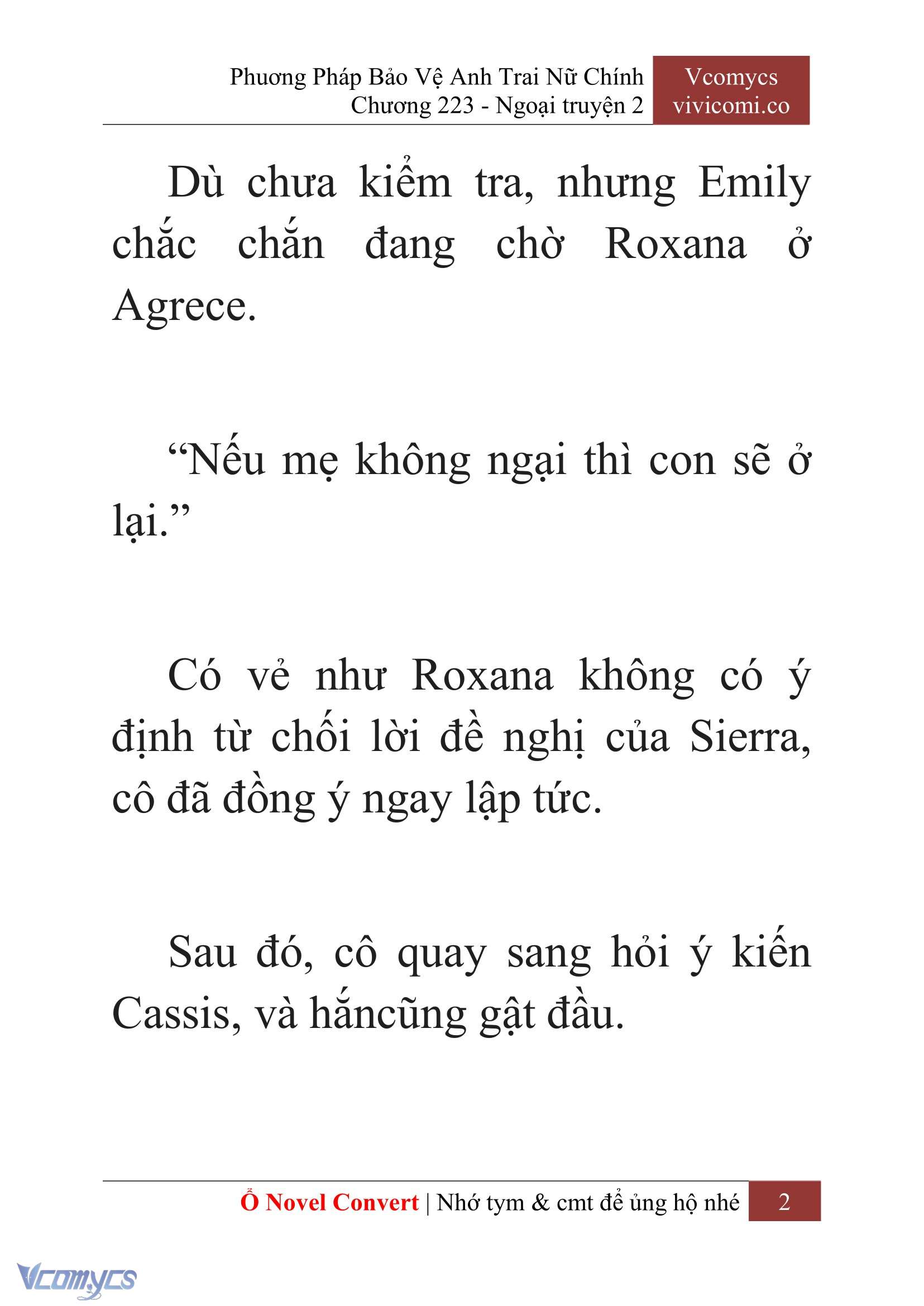 [Novel] Phương Pháp Bảo Vệ Anh Trai Nữ Chính Chap 223 - Trang 2