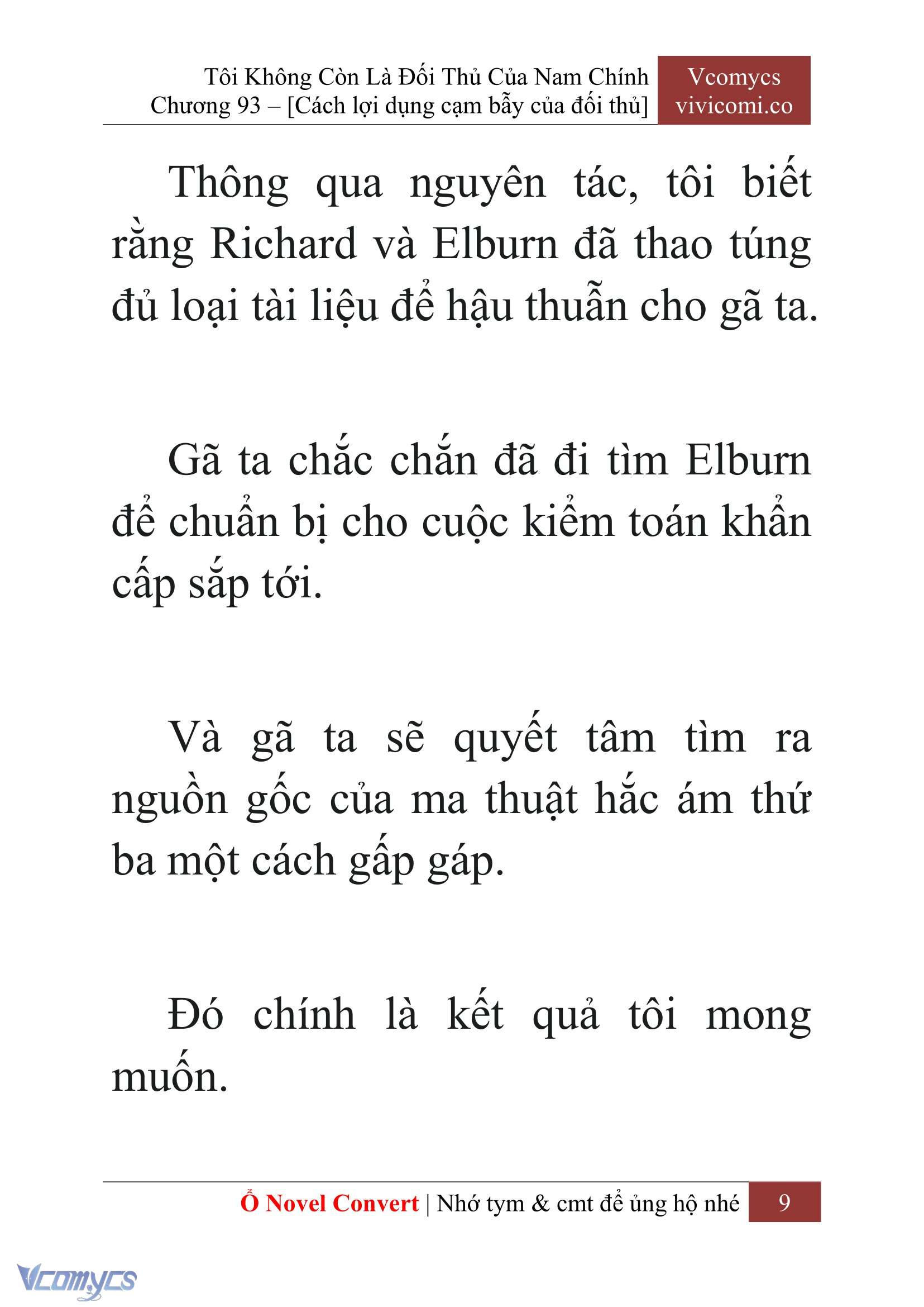 [Novel] Tôi Không Còn Là Đối Thủ Của Nam Chính Chap 93 - Trang 2