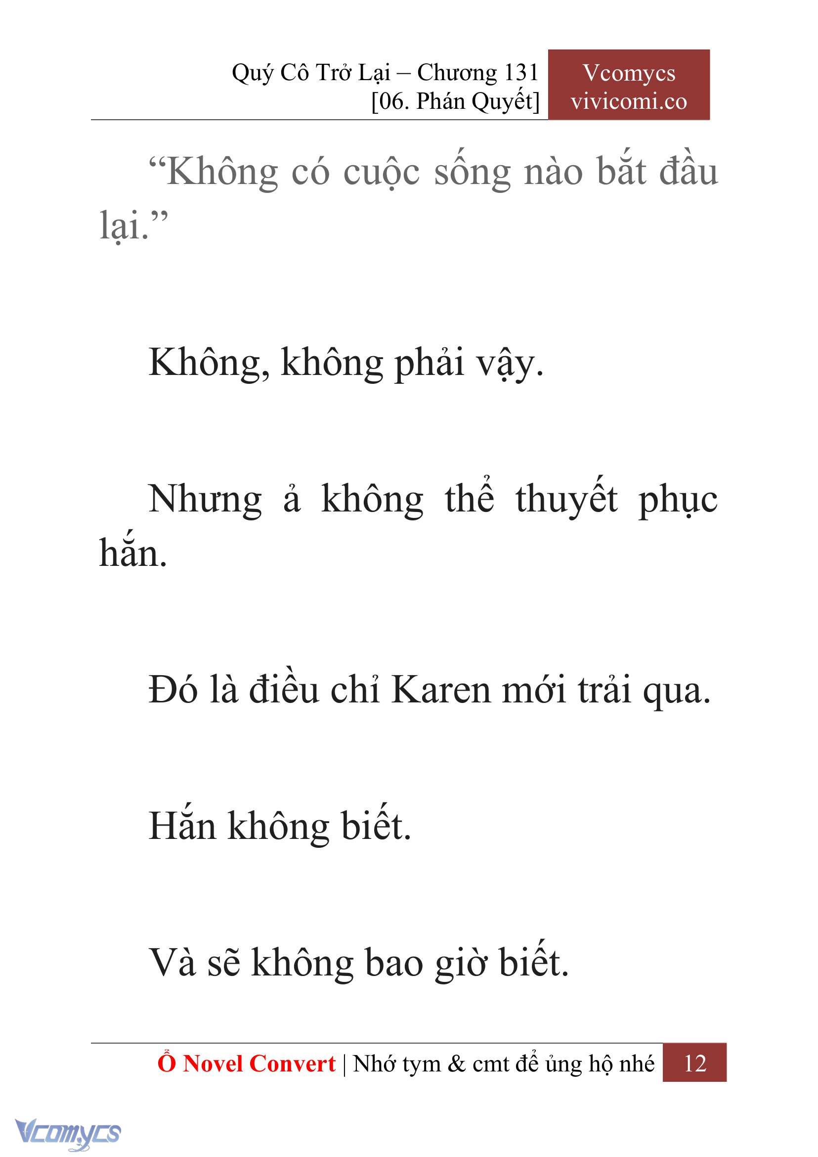[Novel] Quý Cô Trở Lại Chap 131 - Trang 2