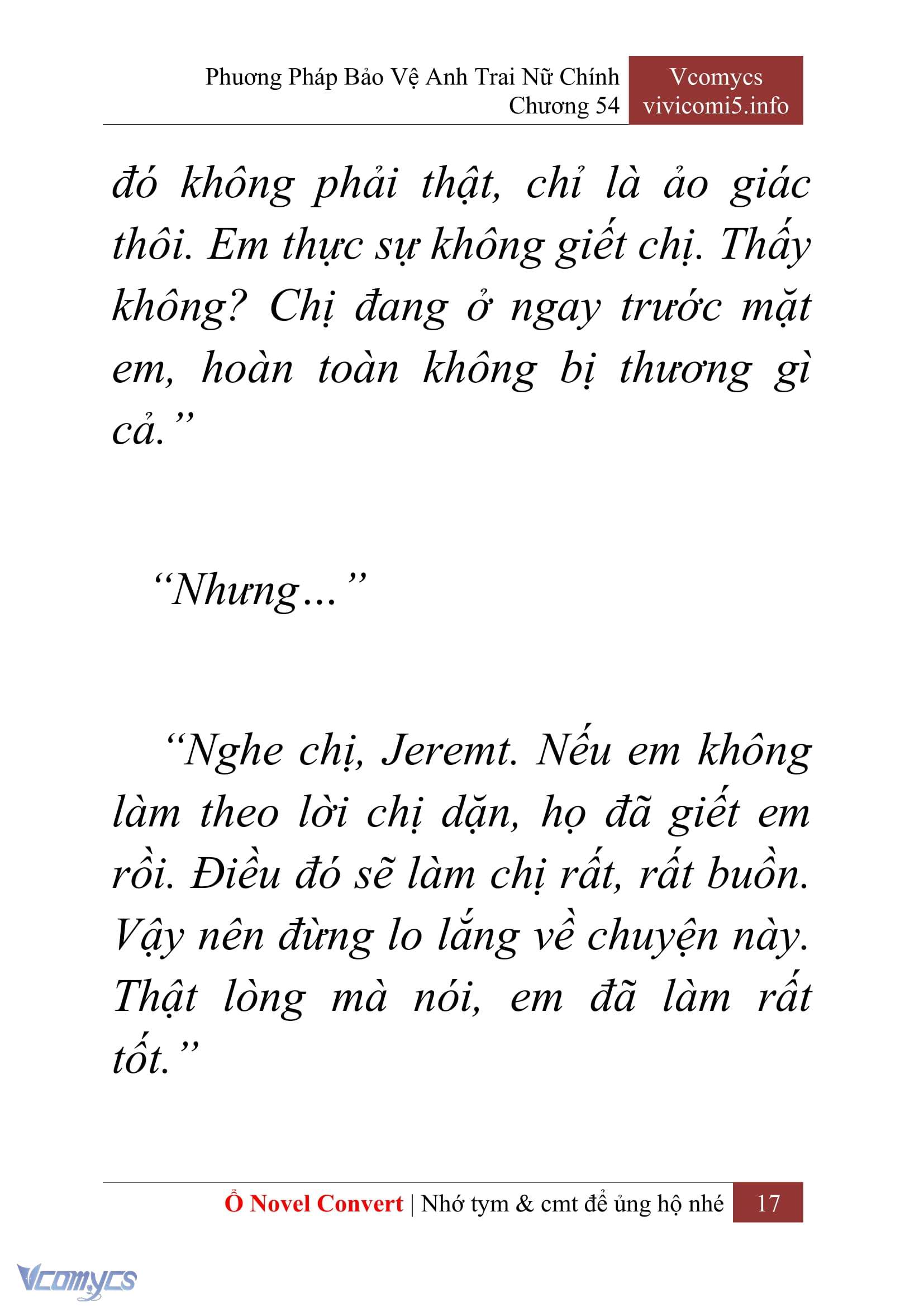 [Novel] Phương Pháp Bảo Vệ Anh Trai Nữ Chính Chap 54 - Trang 2
