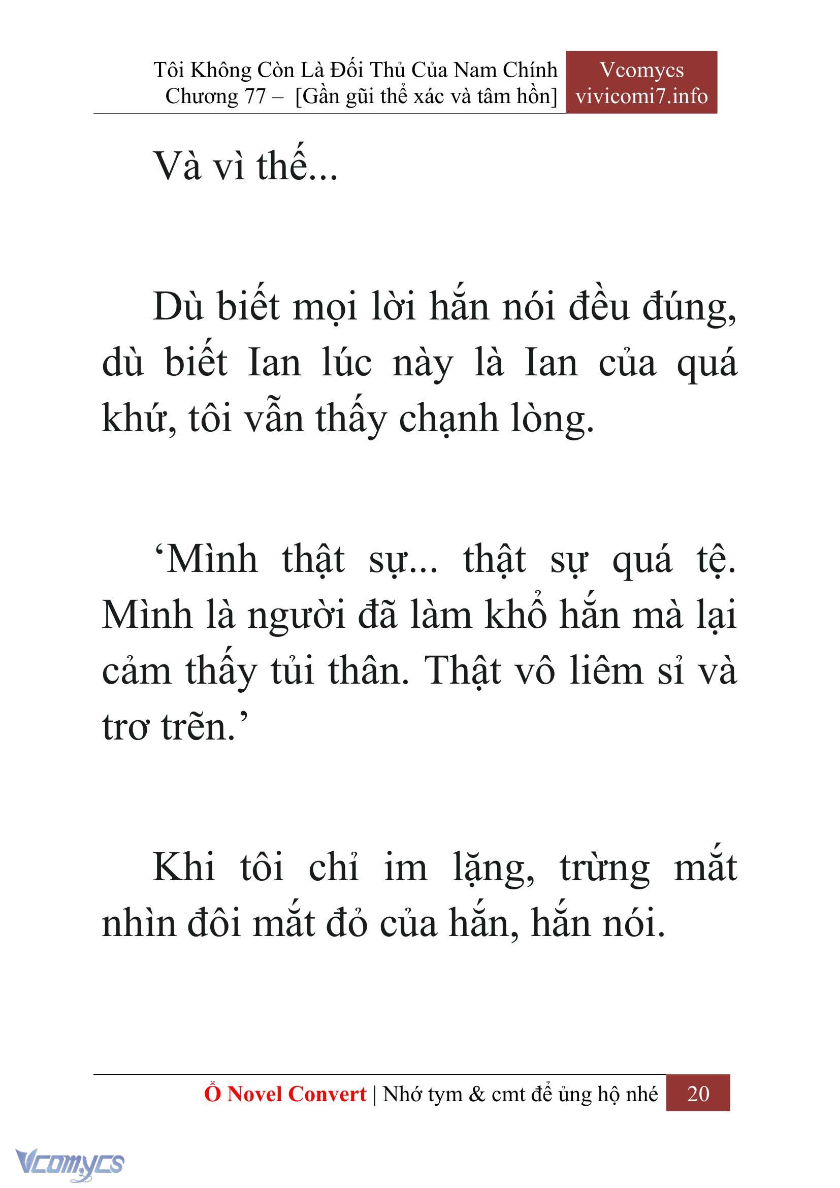 [Novel] Tôi Không Còn Là Đối Thủ Của Nam Chính Chap 77 - Trang 2