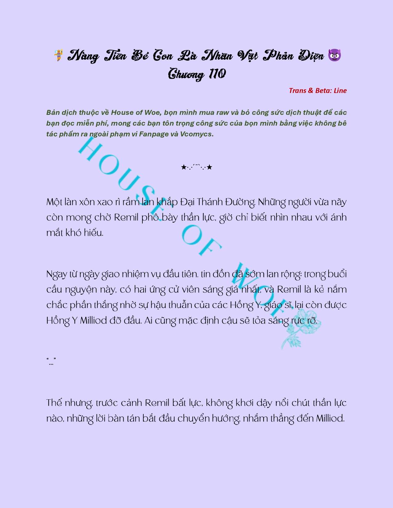 [NOVEL] NÀNG TIÊN BÉ CON LÀ NHÂN VẬT PHẢN DIỆN Chap 110 - Trang 2