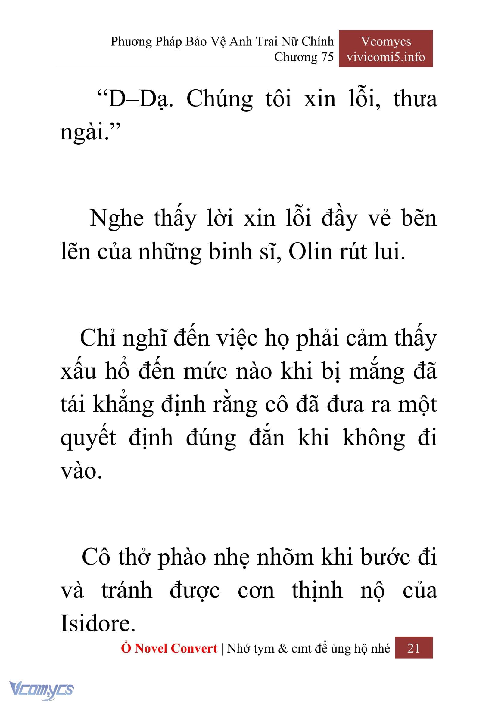 [Novel] Phương Pháp Bảo Vệ Anh Trai Nữ Chính Chap 75 - Trang 2