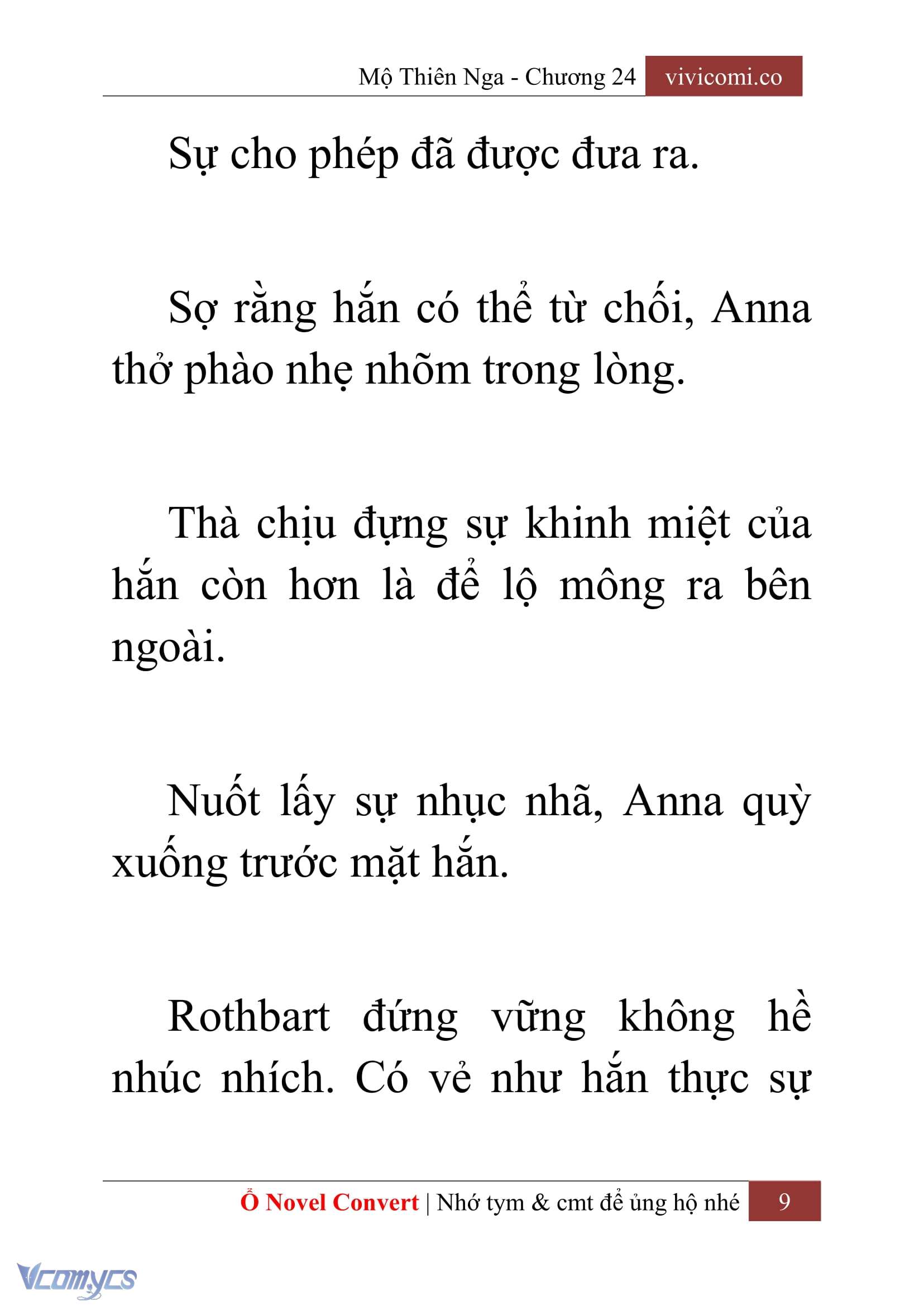 [Novel] Mộ Thiên Nga Chap 24 - Trang 2