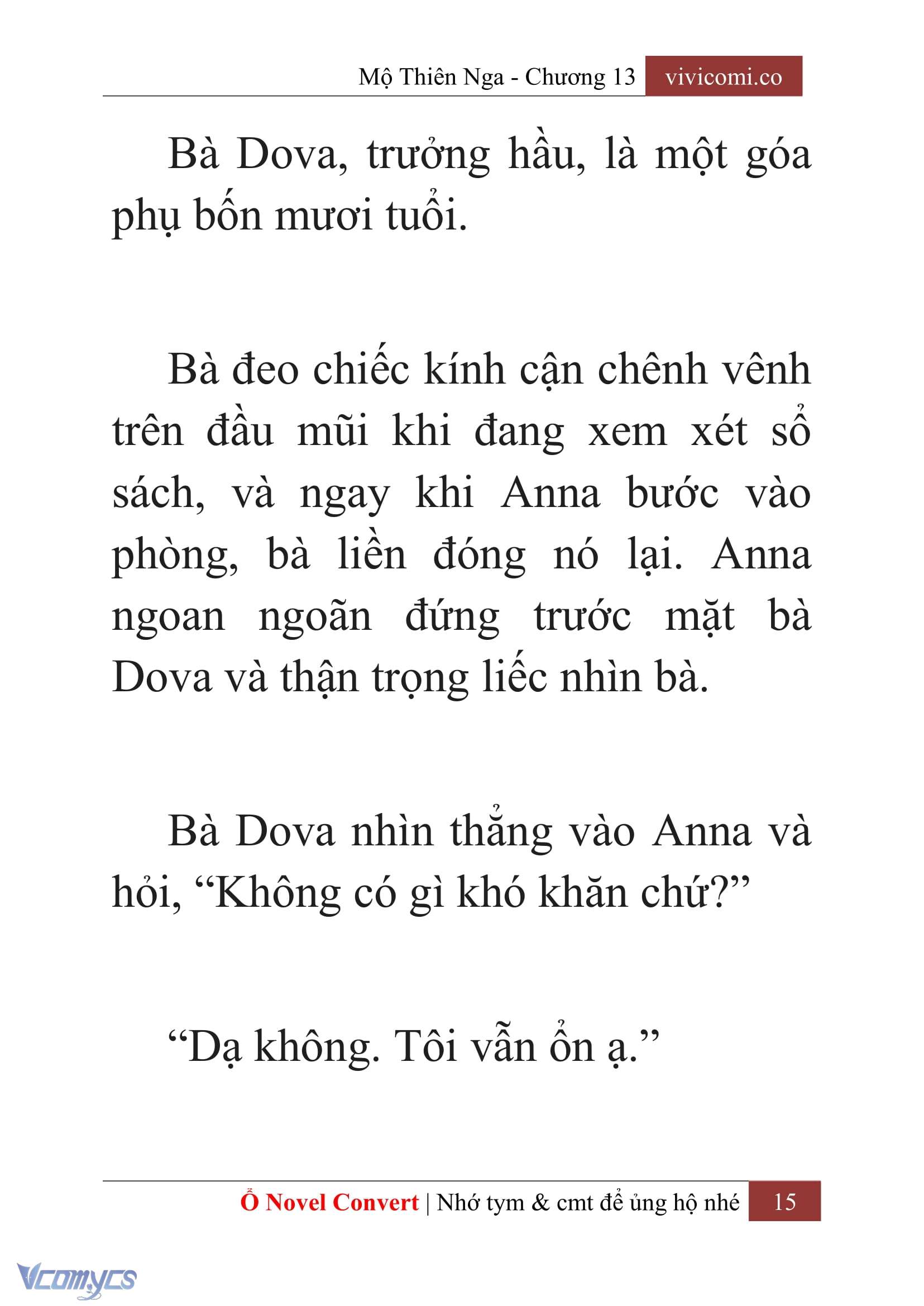 [Novel] Mộ Thiên Nga Chap 13 - Next Chap 14