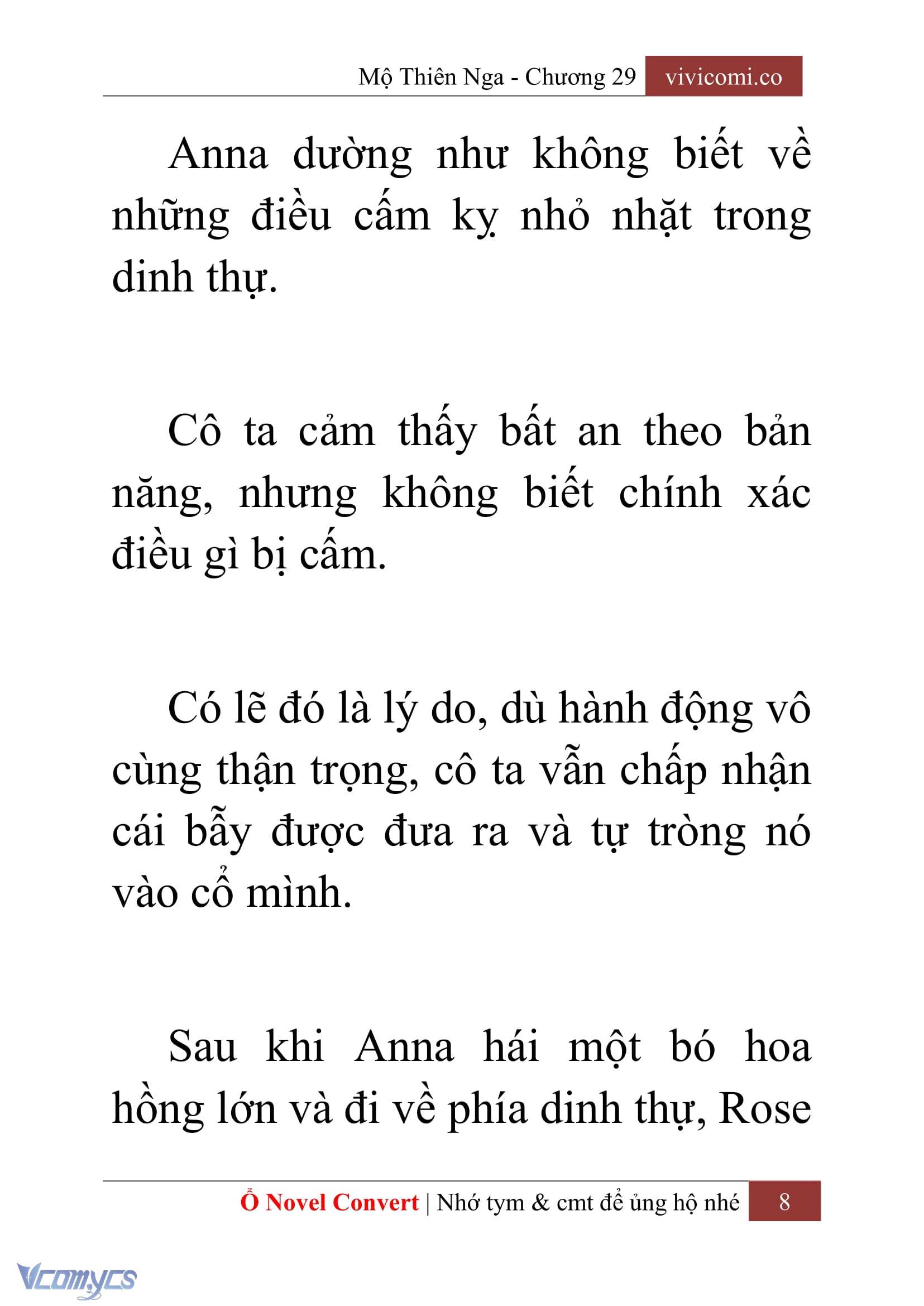 [Novel] Mộ Thiên Nga Chap 29 - Trang 2