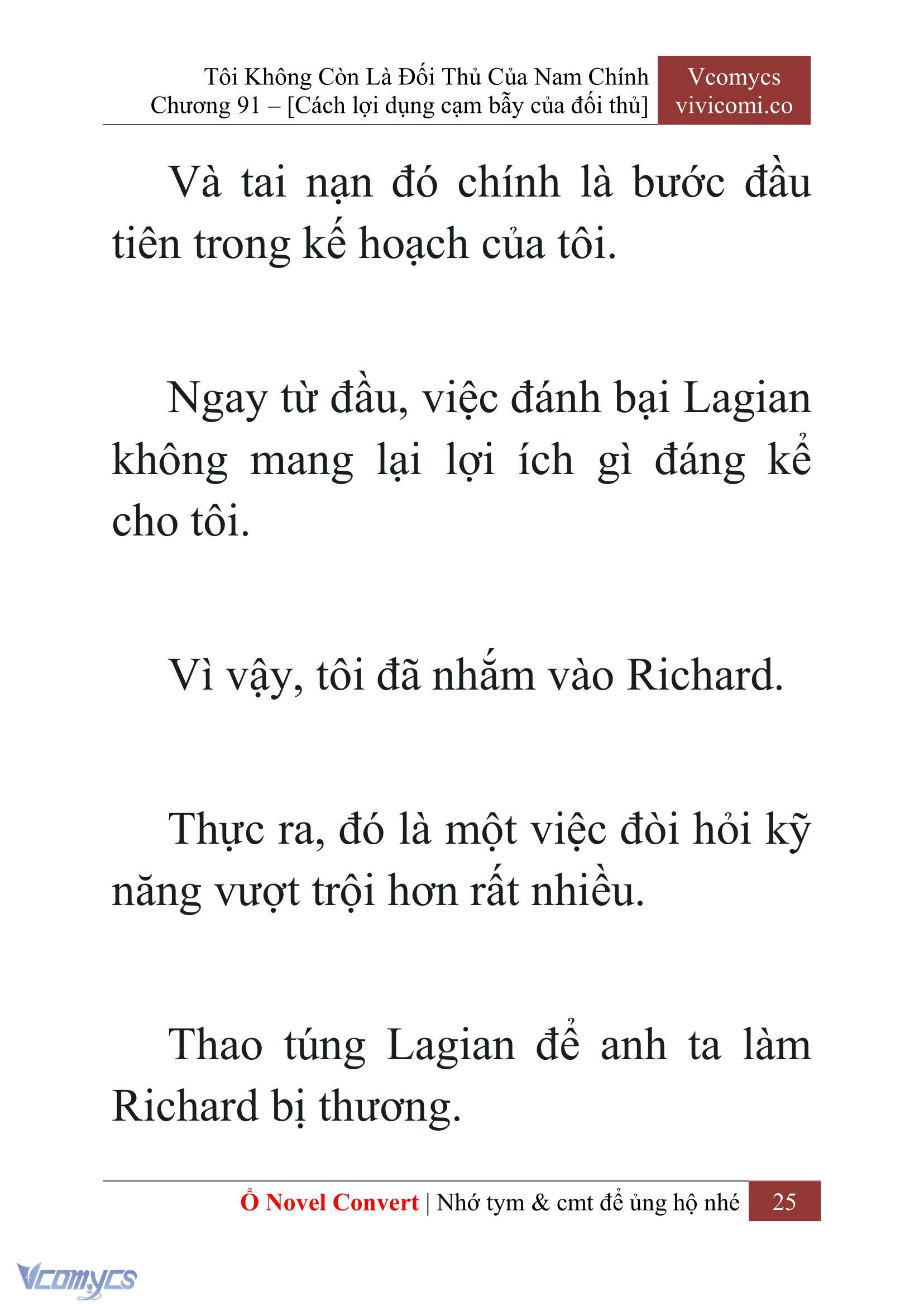 [Novel] Tôi Không Còn Là Đối Thủ Của Nam Chính Chap 91 - Trang 2