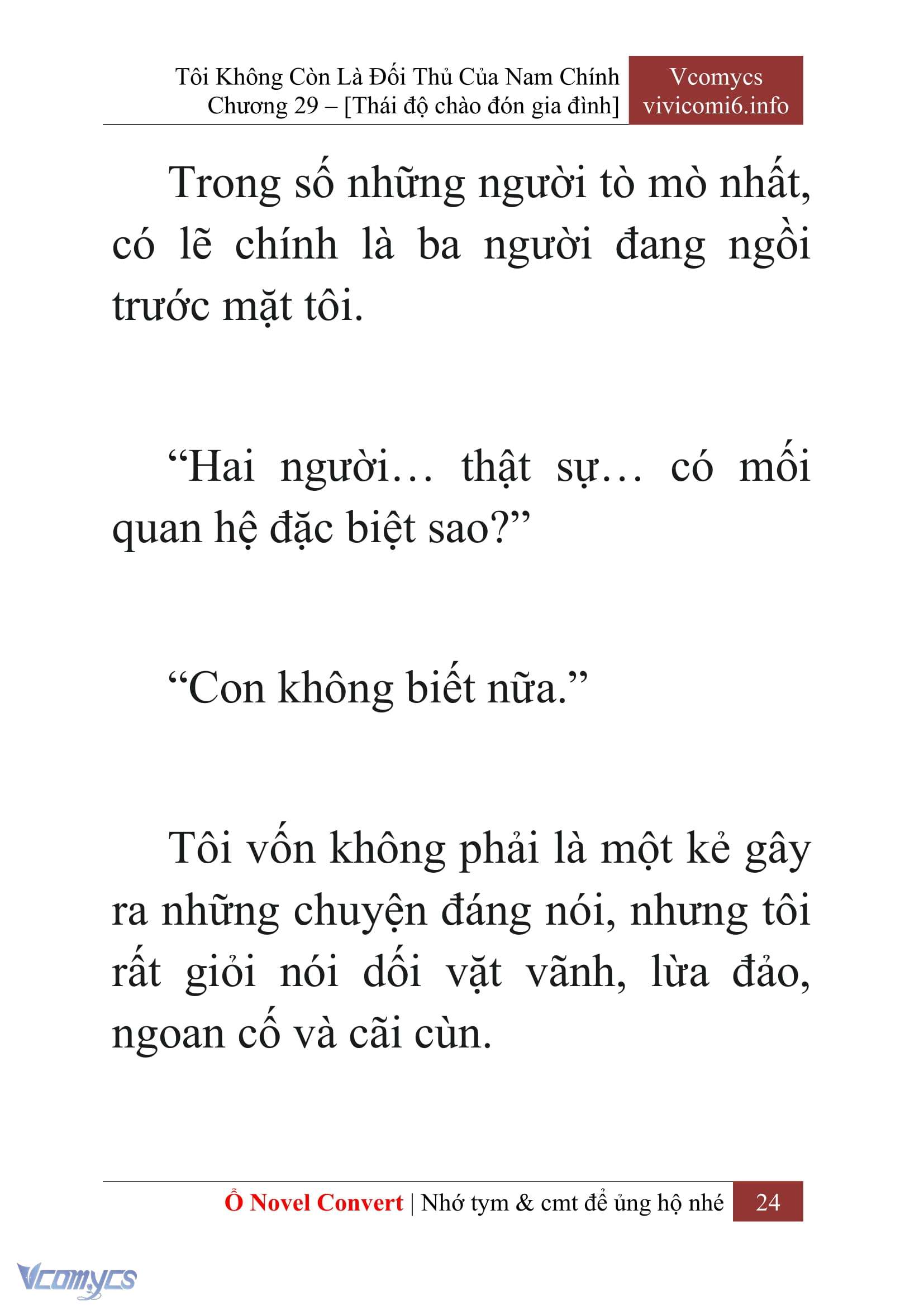 [Novel] Tôi Không Còn Là Đối Thủ Của Nam Chính Chap 29 - Trang 2