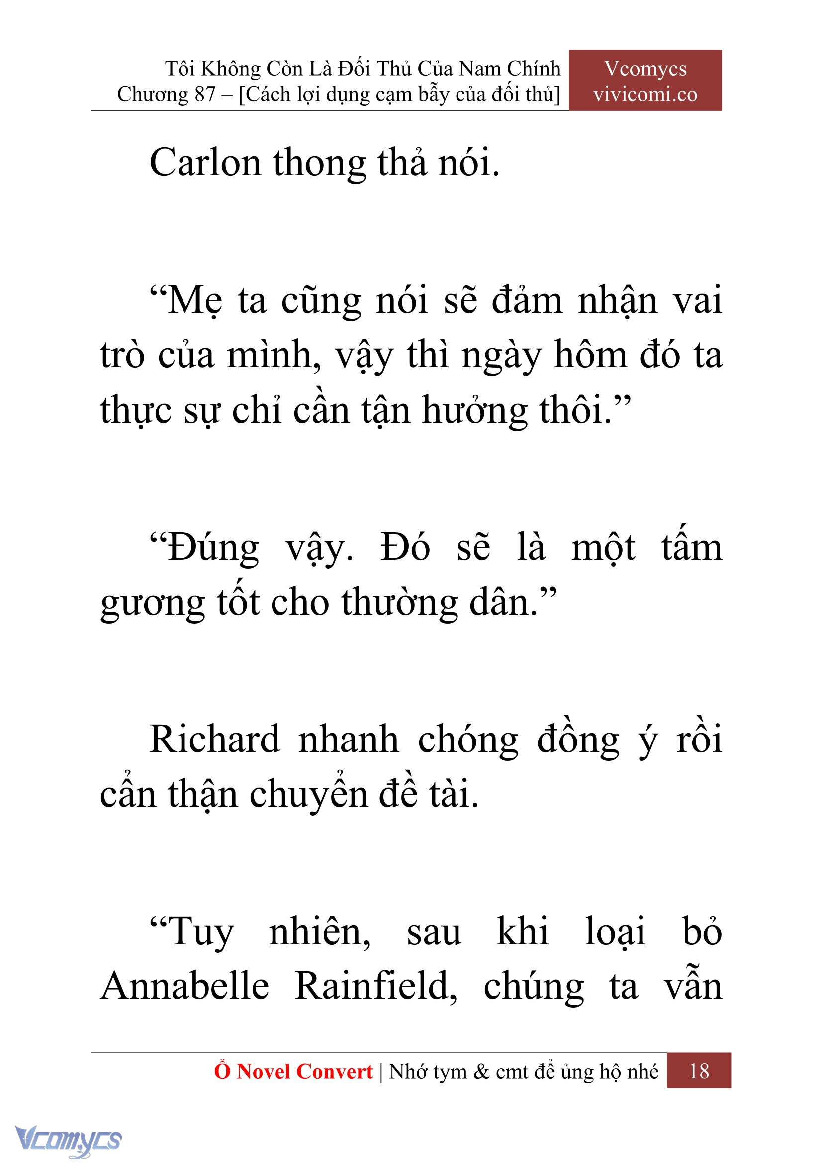 [Novel] Tôi Không Còn Là Đối Thủ Của Nam Chính Chap 87 - Trang 2