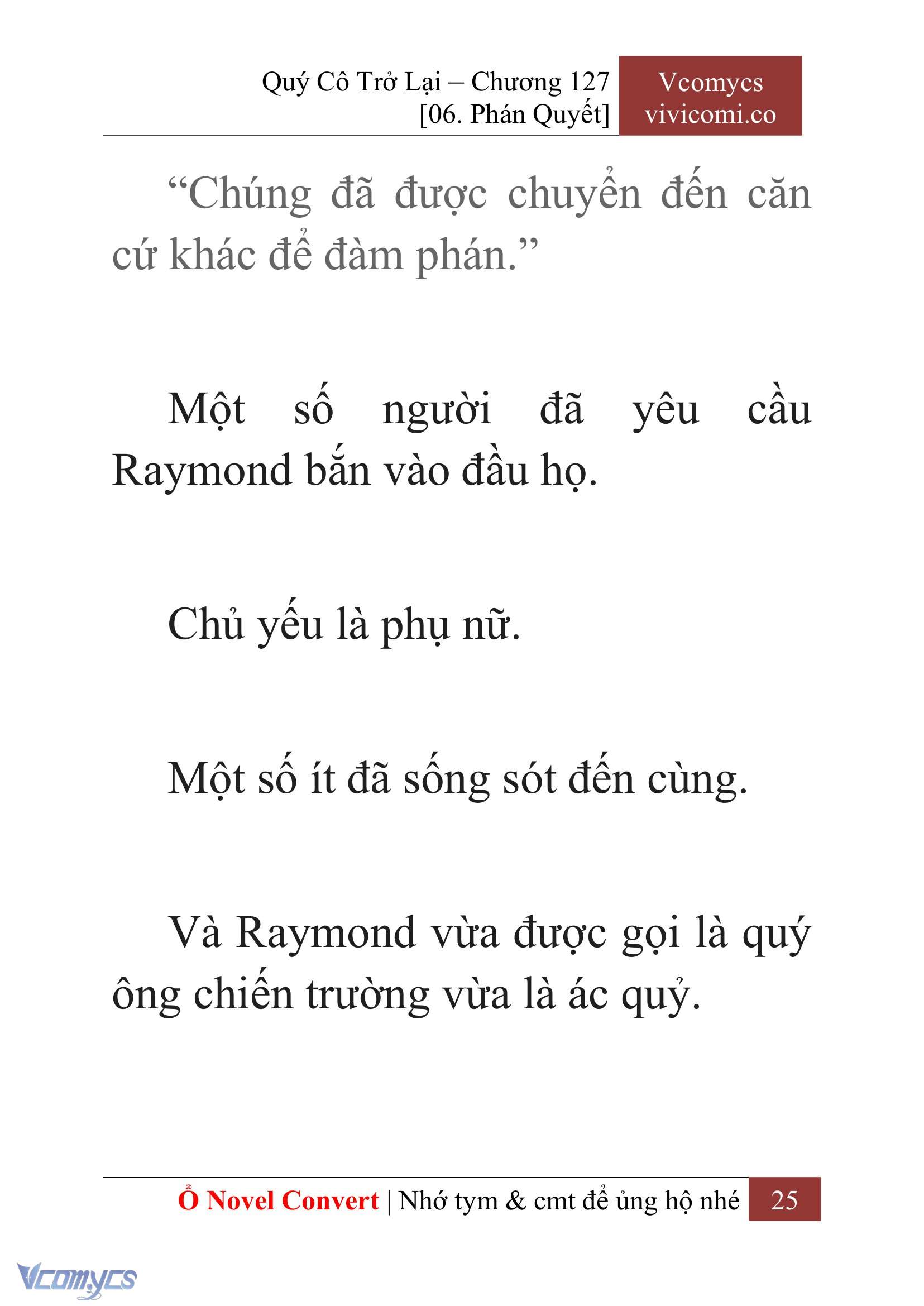 [Novel] Quý Cô Trở Lại Chap 127 - Next Chap 128