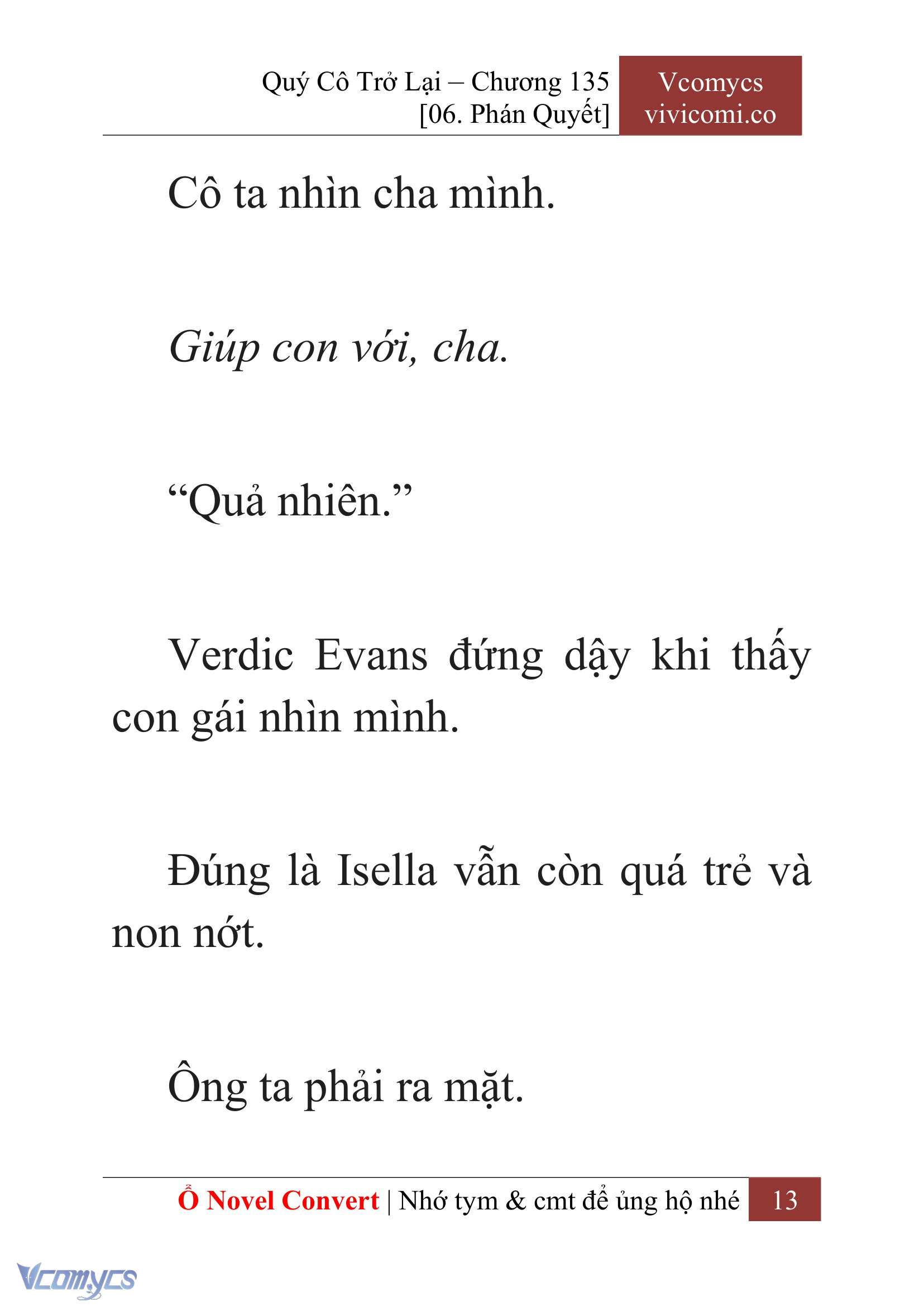 [Novel] Quý Cô Trở Lại Chap 135 - Next 