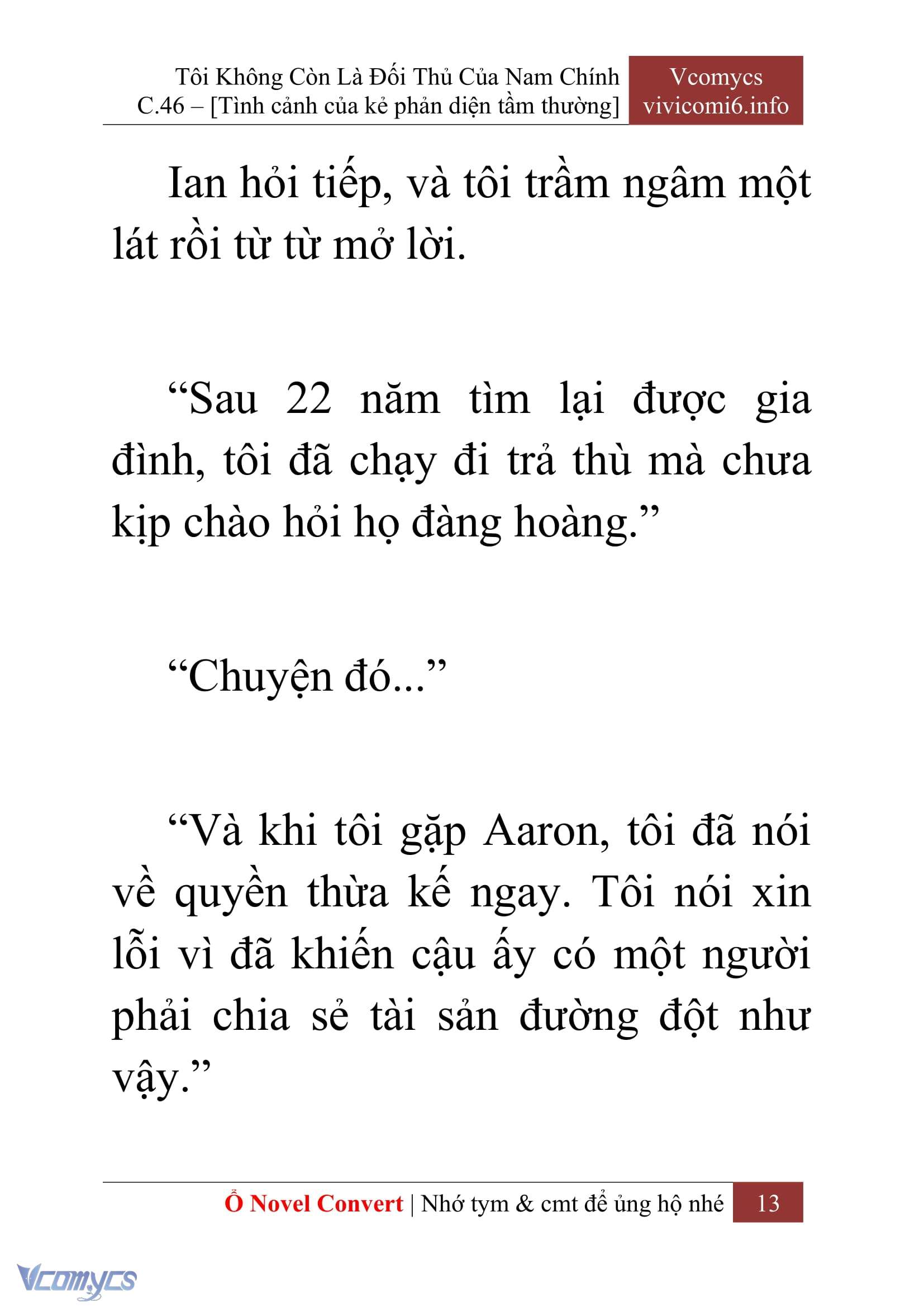 [Novel] Tôi Không Còn Là Đối Thủ Của Nam Chính Chap 46 - Trang 2