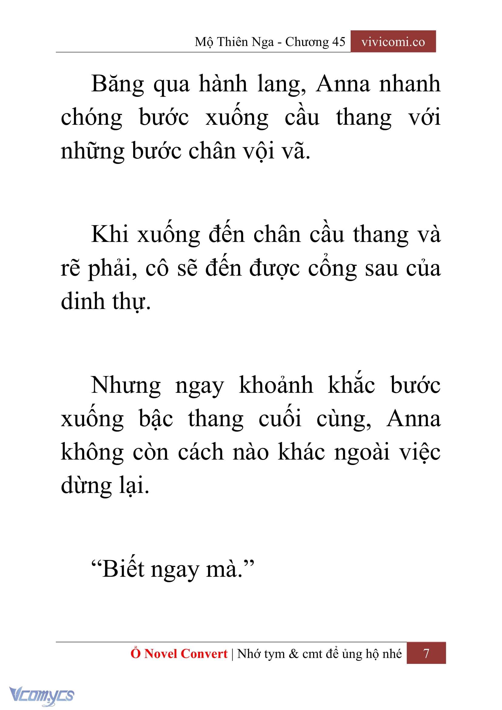 [Novel] Mộ Thiên Nga Chap 45 - Trang 2