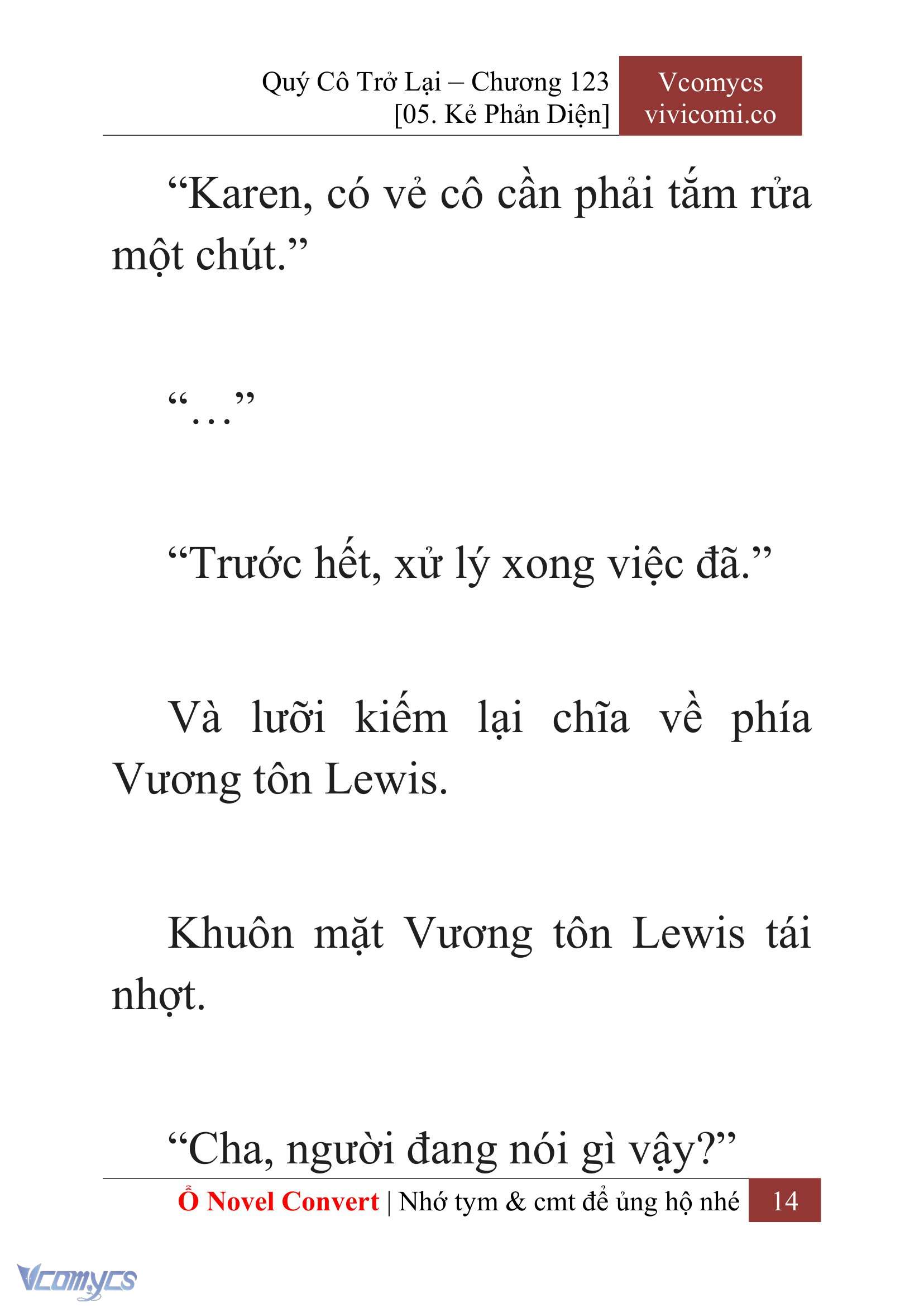 [Novel] Quý Cô Trở Lại Chap 123 - Trang 2