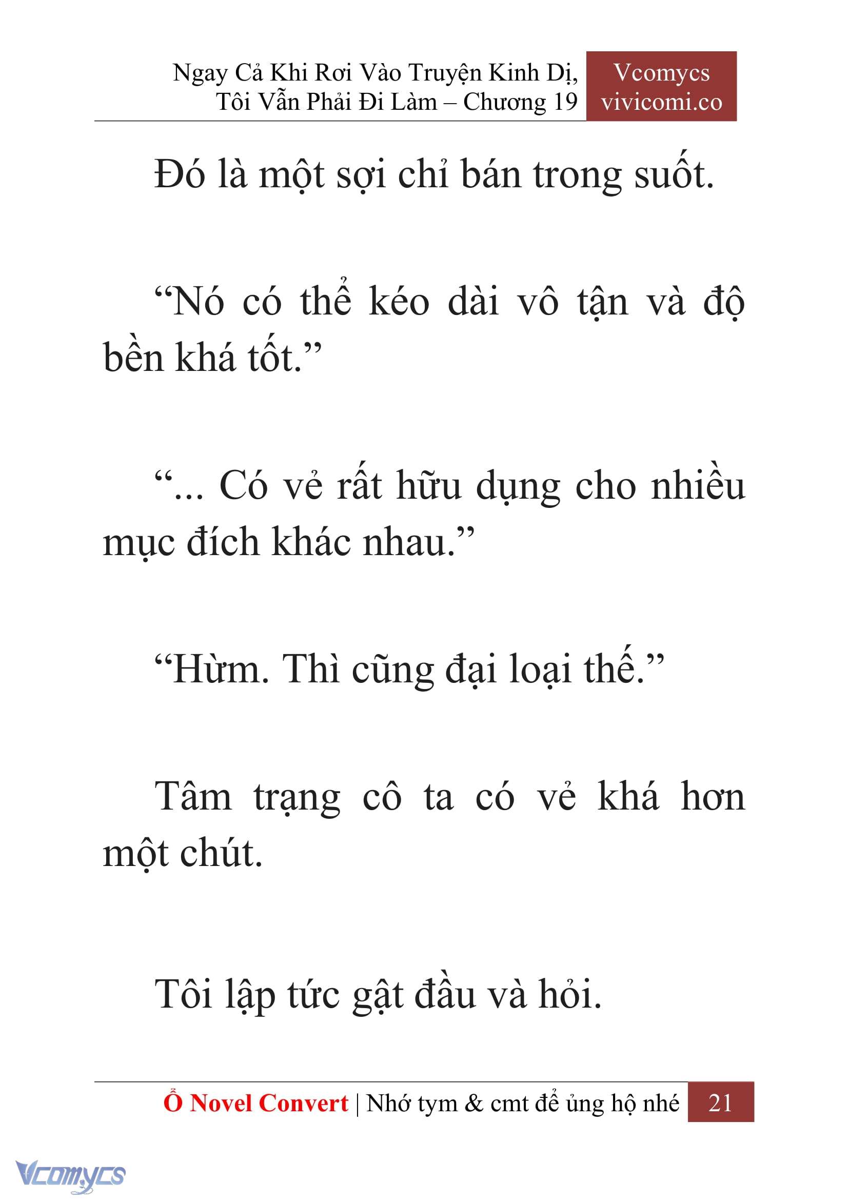 [Novel] Ngay Cả Khi Rơi Vào Truyện Kinh Dị, Tôi Vẫn Phải Đi Làm Chap 19 - Trang 2