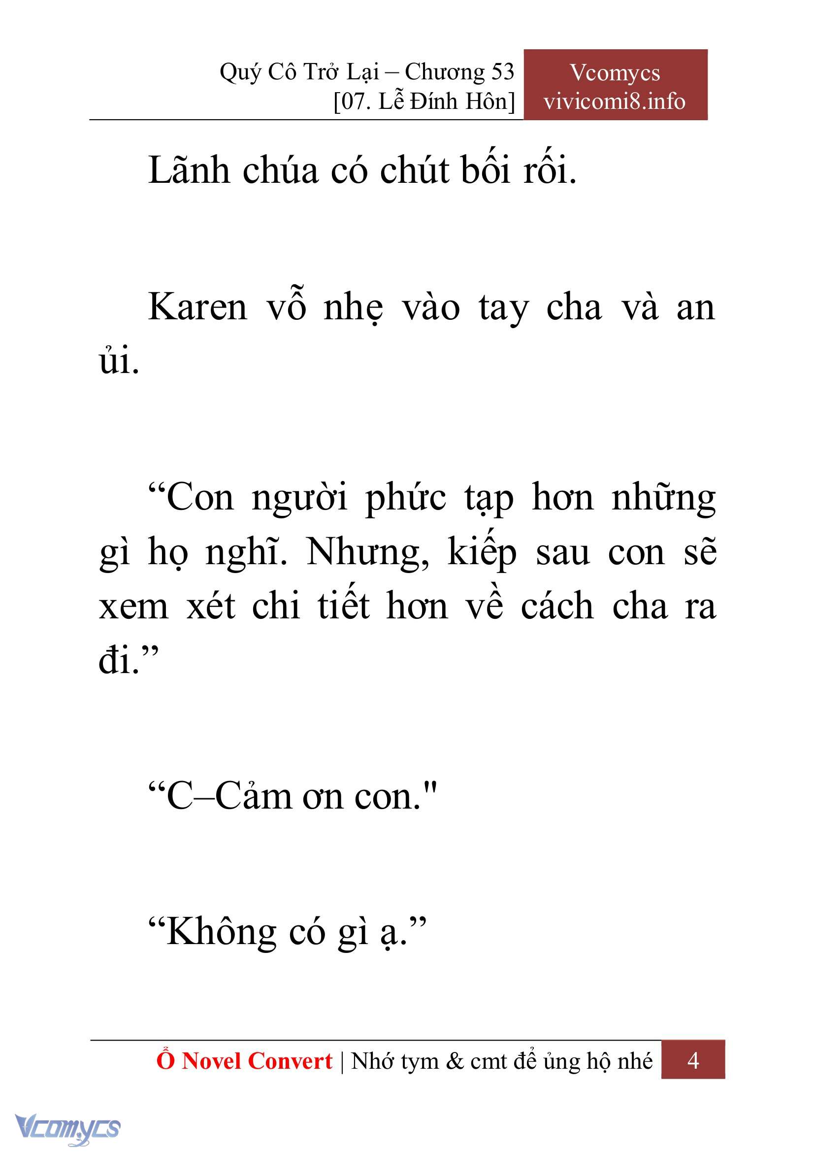 [Novel] Quý Cô Trở Lại Chap 53 - Trang 2