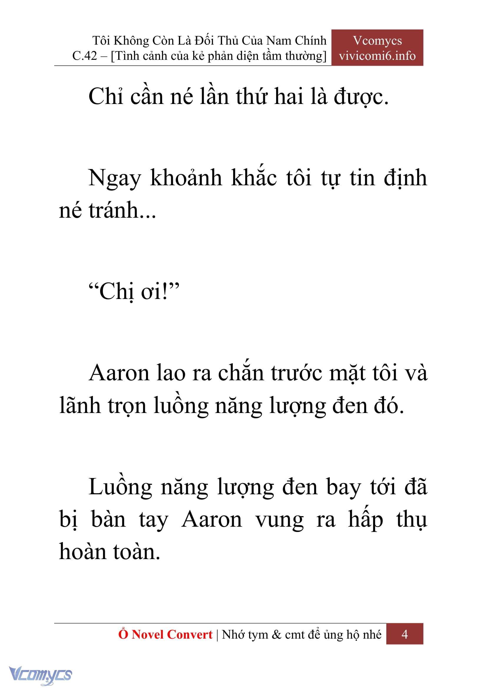 [Novel] Tôi Không Còn Là Đối Thủ Của Nam Chính Chap 42 - Trang 2