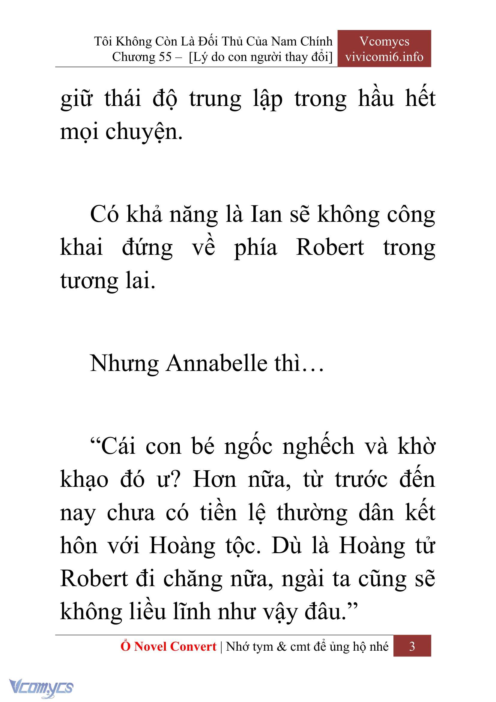 [Novel] Tôi Không Còn Là Đối Thủ Của Nam Chính Chap 55 - Trang 2