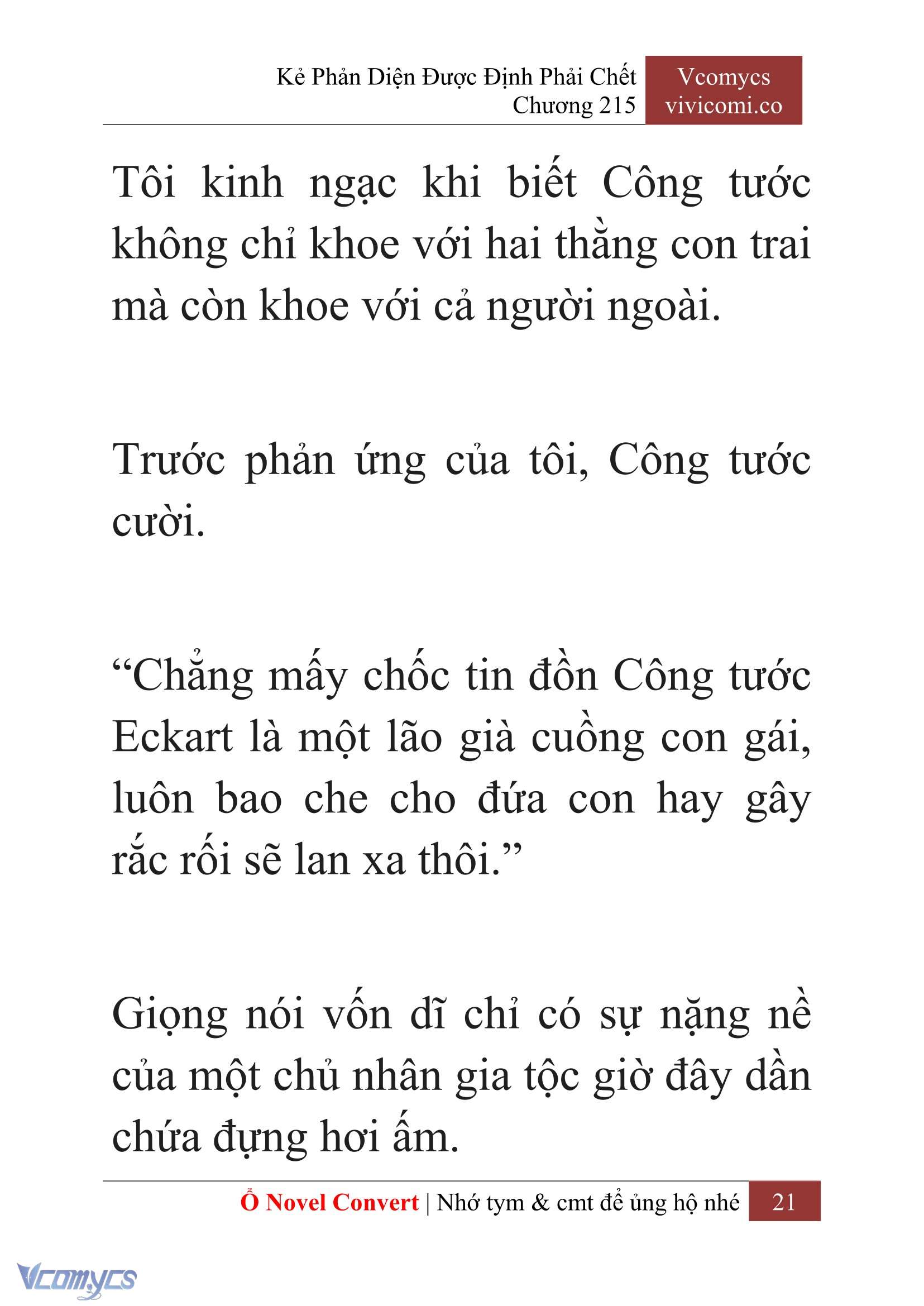 [Novel] Kẻ Phản Diện Được Định Phải Chết Chap 215 - Next Chap 216