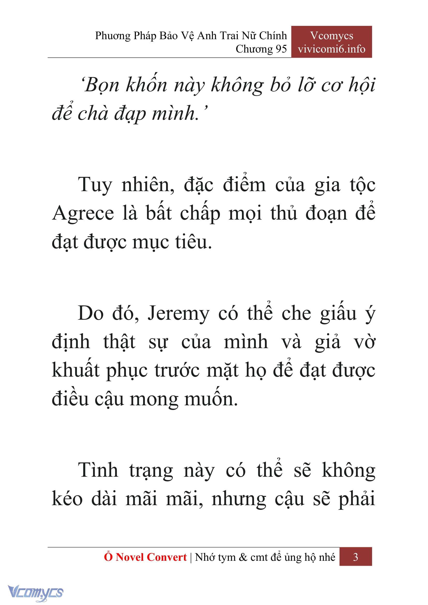 [Novel] Phương Pháp Bảo Vệ Anh Trai Nữ Chính Chap 95 - Trang 2
