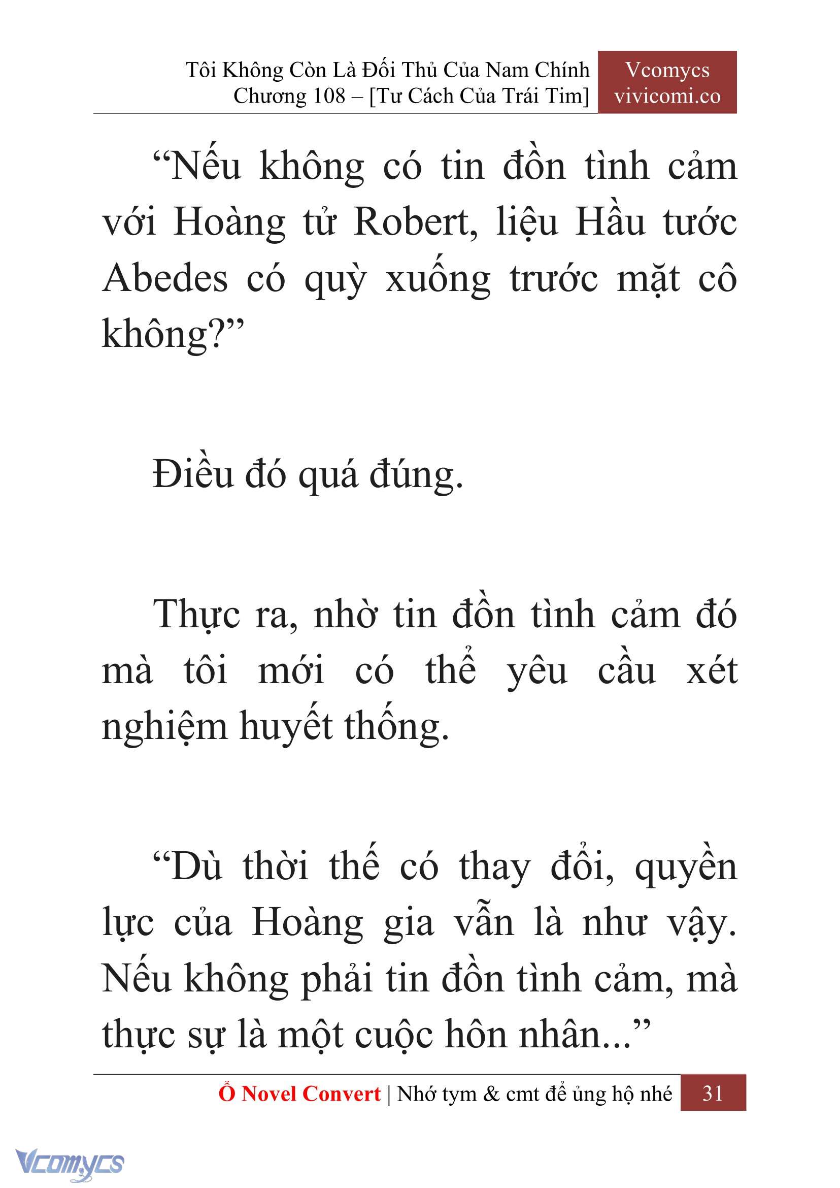 [Novel] Tôi Không Còn Là Đối Thủ Của Nam Chính Chap 108 - Trang 2