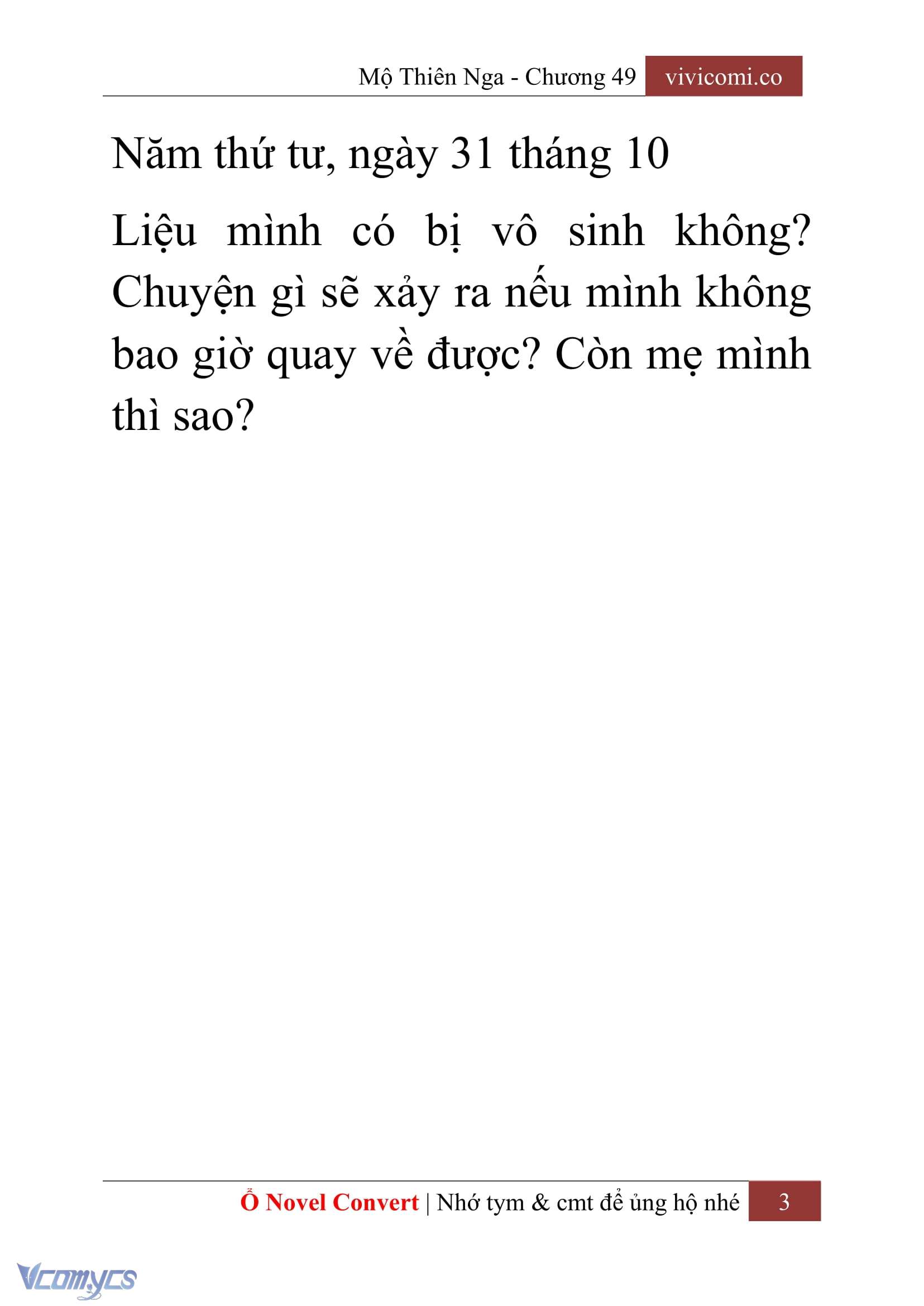 [Novel] Mộ Thiên Nga Chap 49 - Trang 2