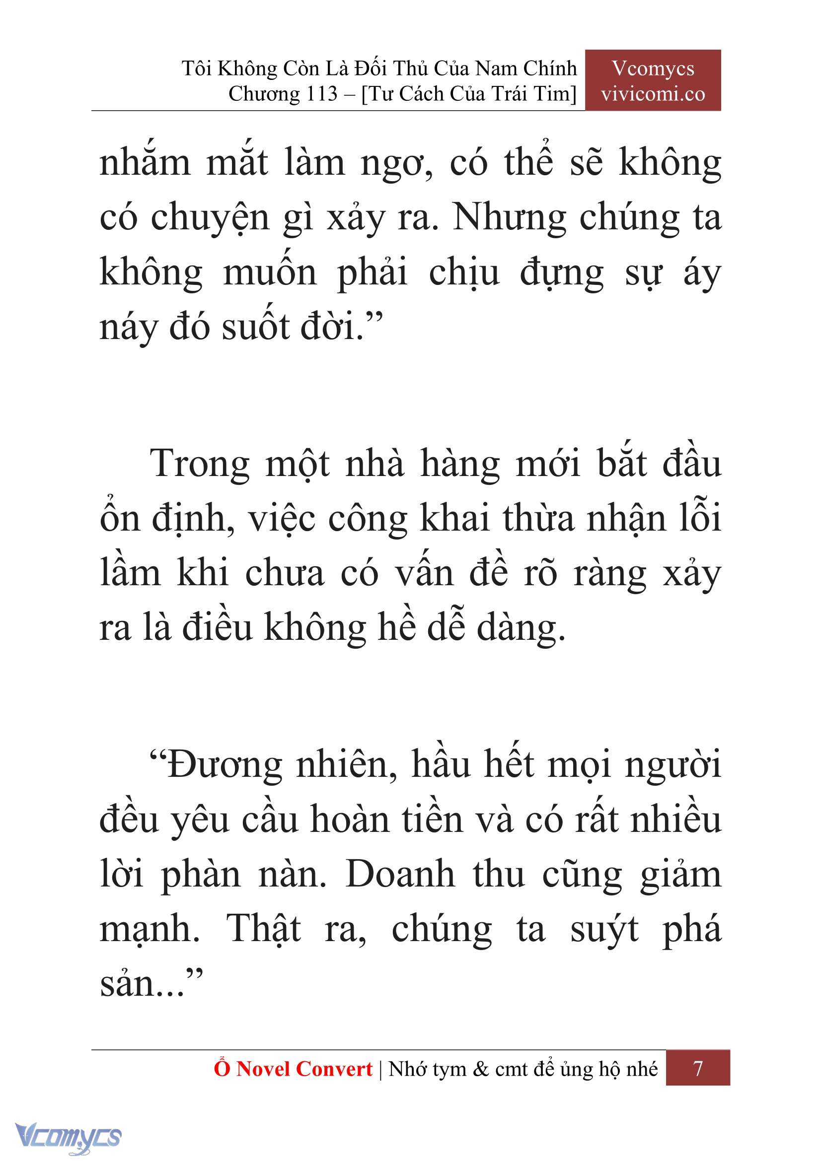 [Novel] Tôi Không Còn Là Đối Thủ Của Nam Chính Chap 113 - Trang 2
