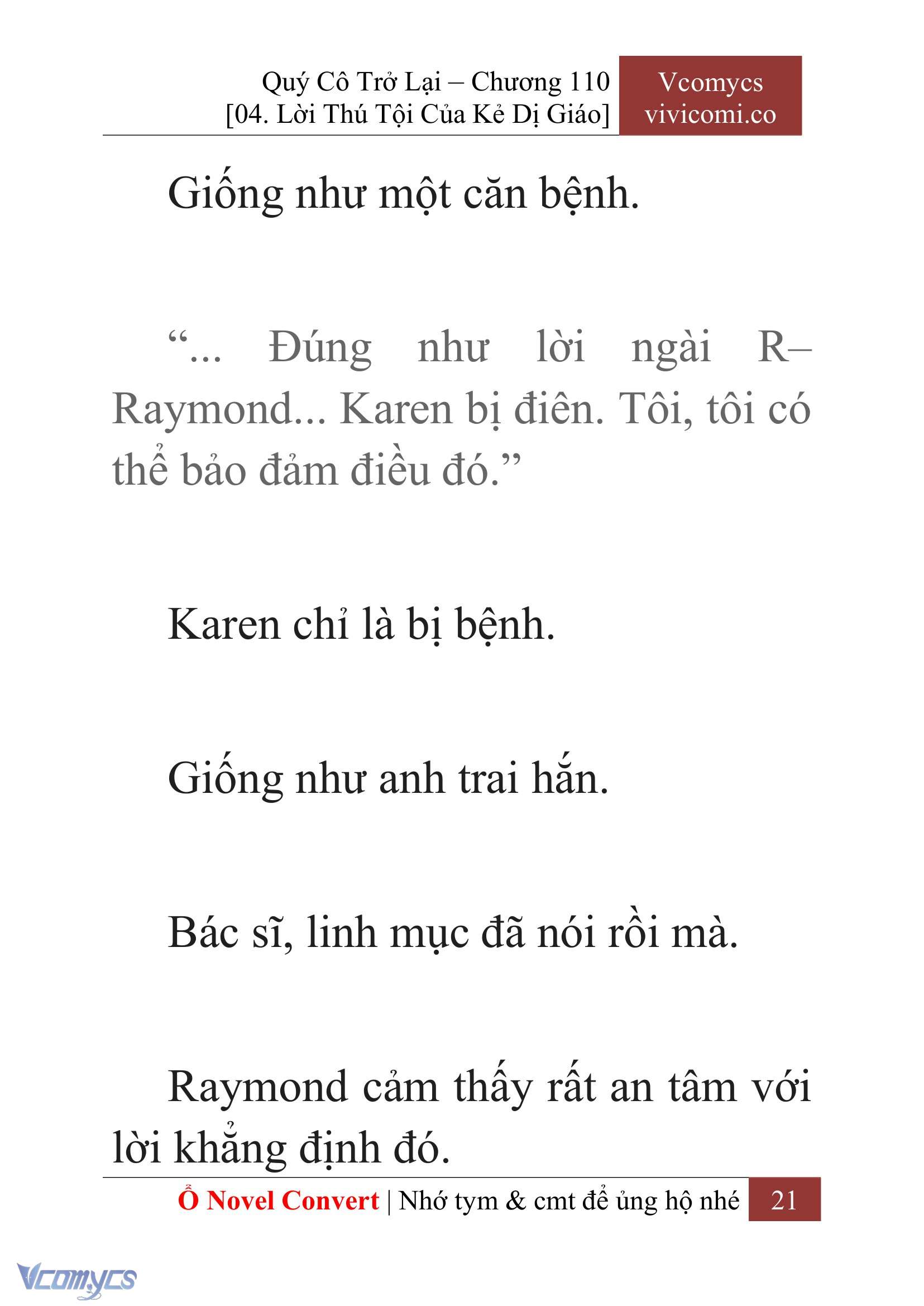 [Novel] Quý Cô Trở Lại Chap 110 - Trang 2