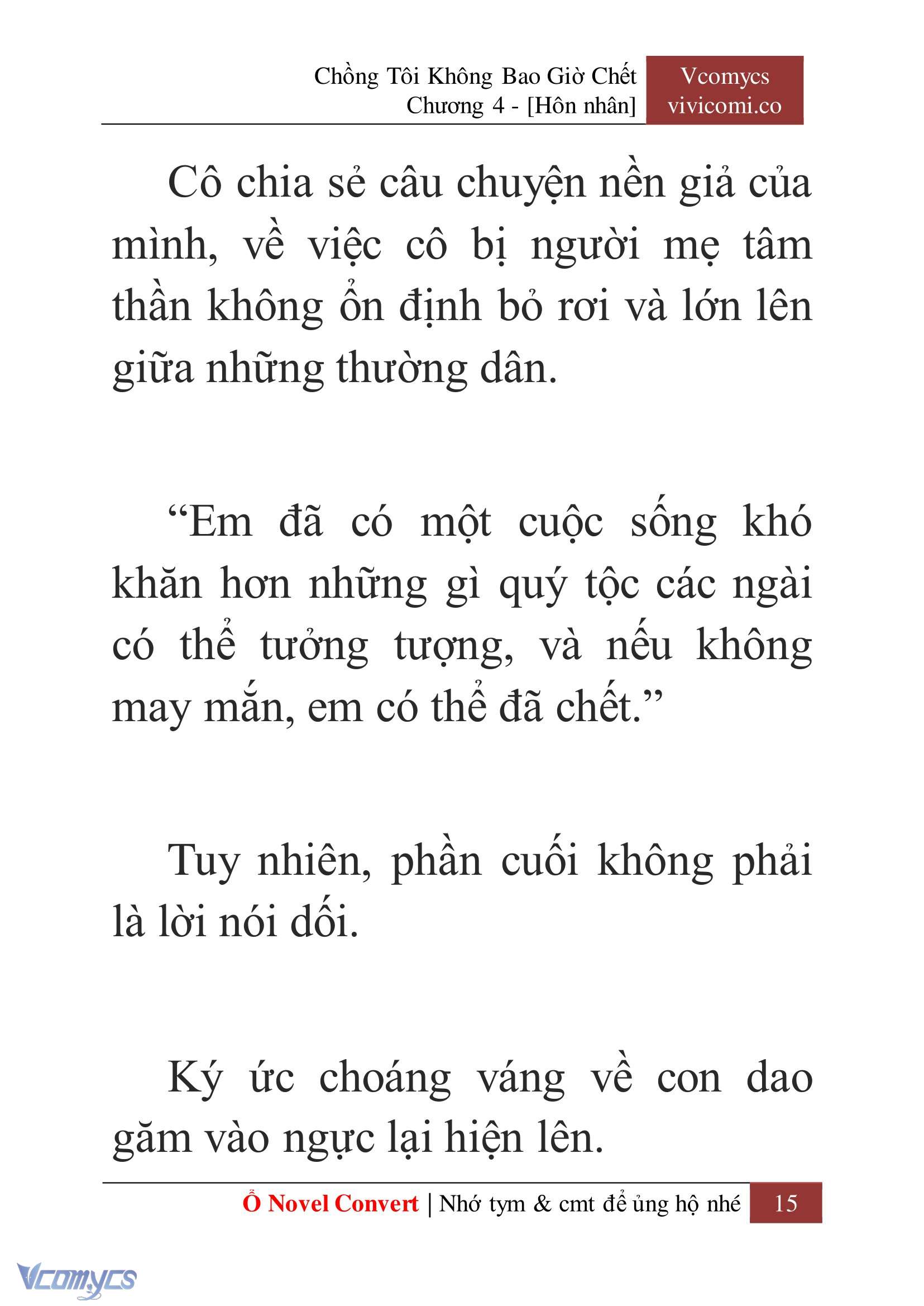 [Novel] Chồng Tôi Không Bao Giờ Chết Chap 4 - Trang 2