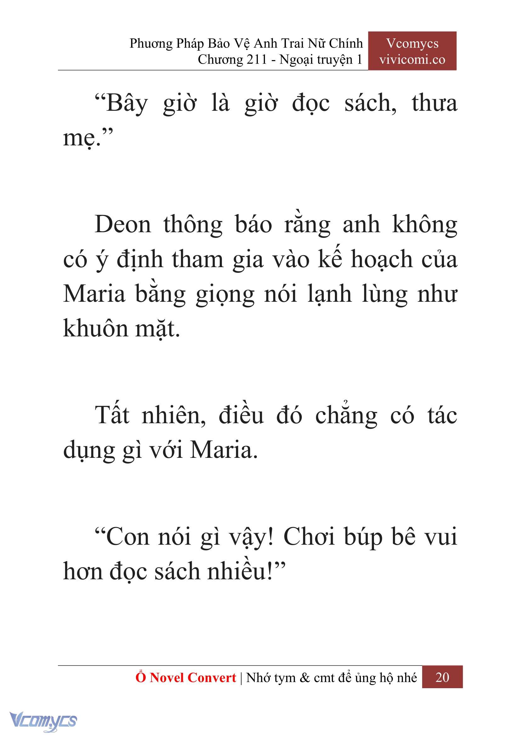 [Novel] Phương Pháp Bảo Vệ Anh Trai Nữ Chính Chap 211 - Trang 2