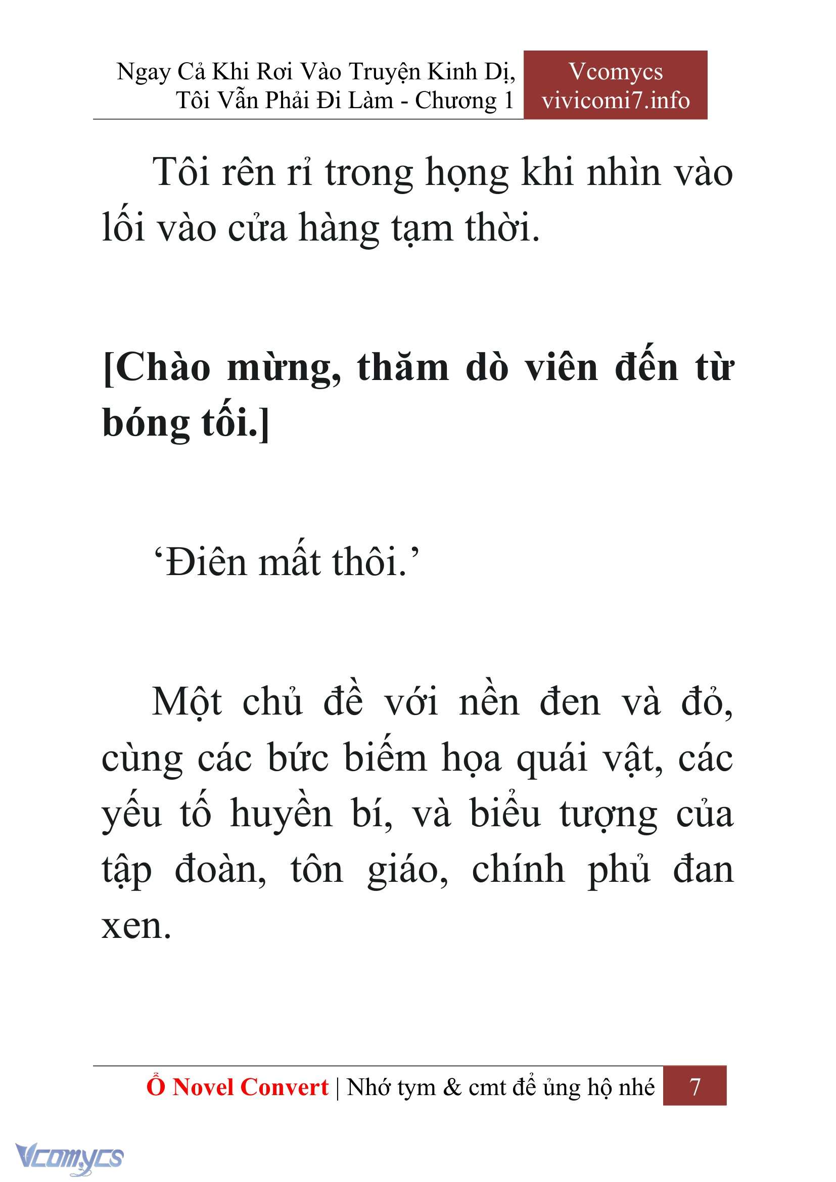 [Novel] Ngay Cả Khi Rơi Vào Truyện Kinh Dị, Tôi Vẫn Phải Đi Làm Chap 1 - Trang 2