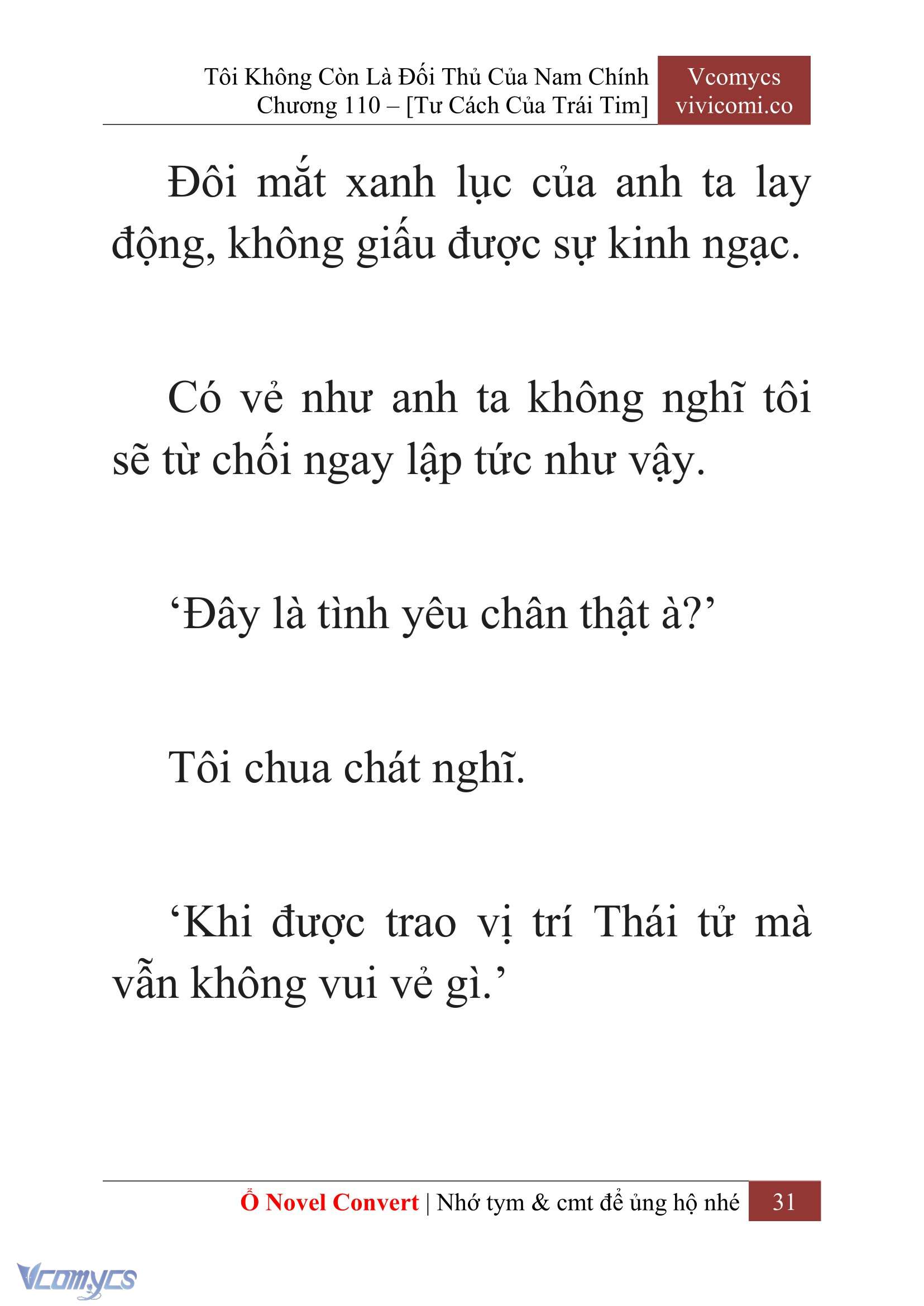 [Novel] Tôi Không Còn Là Đối Thủ Của Nam Chính Chap 110 - Trang 2