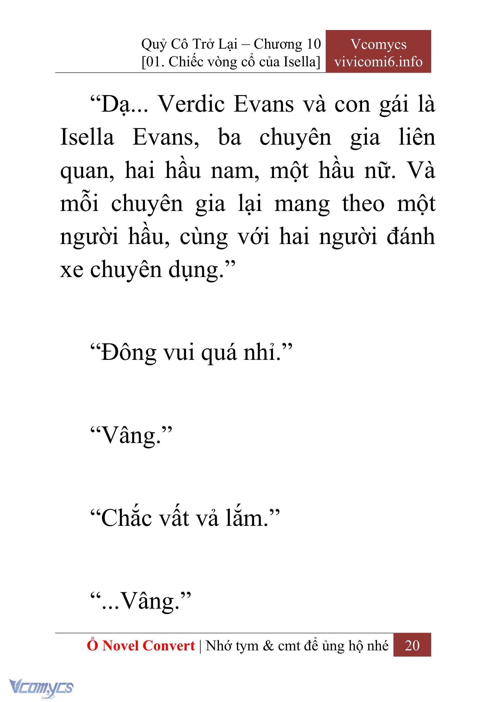[Novel] Quý Cô Trở Lại Chap 10 - Trang 2