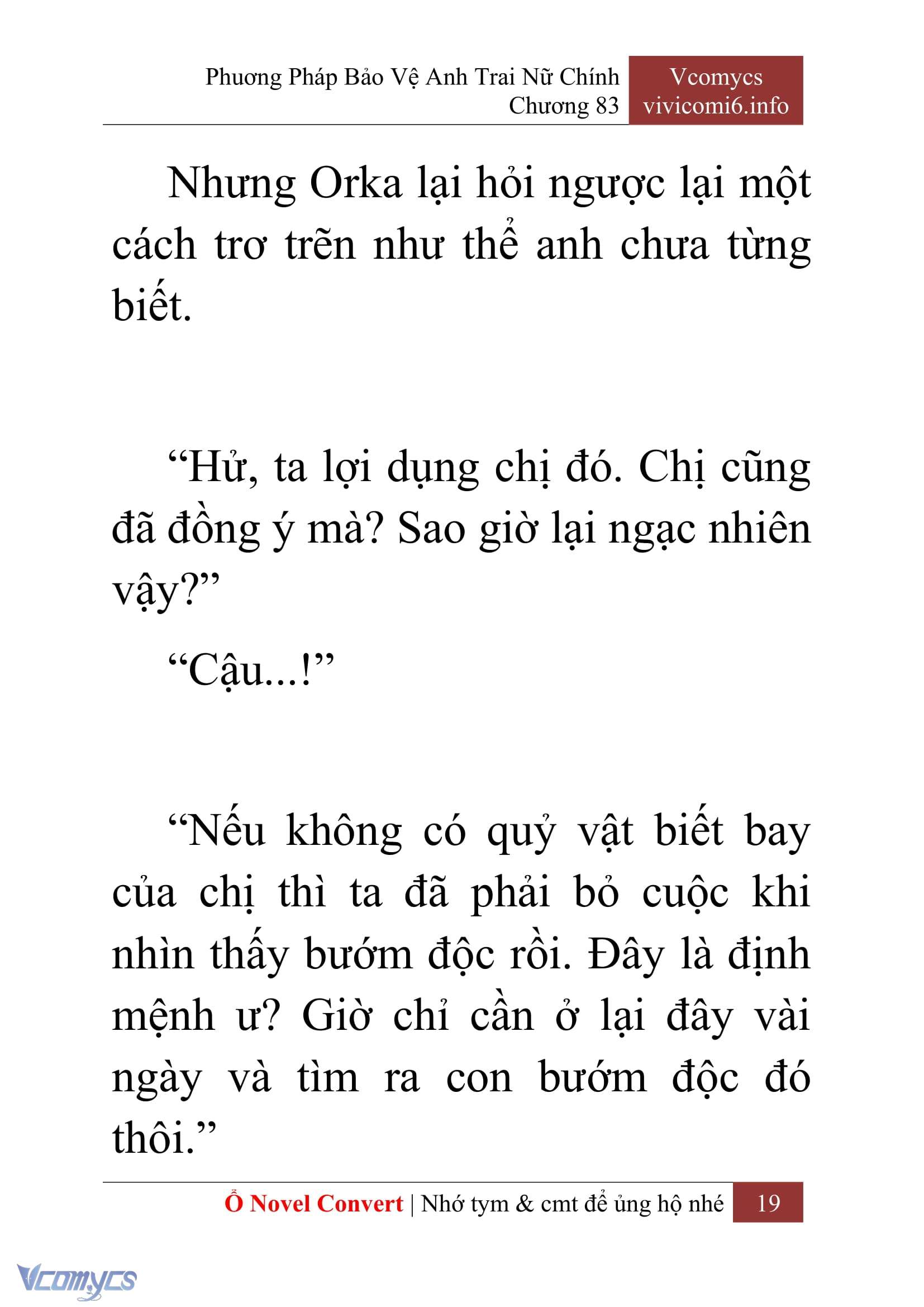 [Novel] Phương Pháp Bảo Vệ Anh Trai Nữ Chính Chap 83 - Trang 2