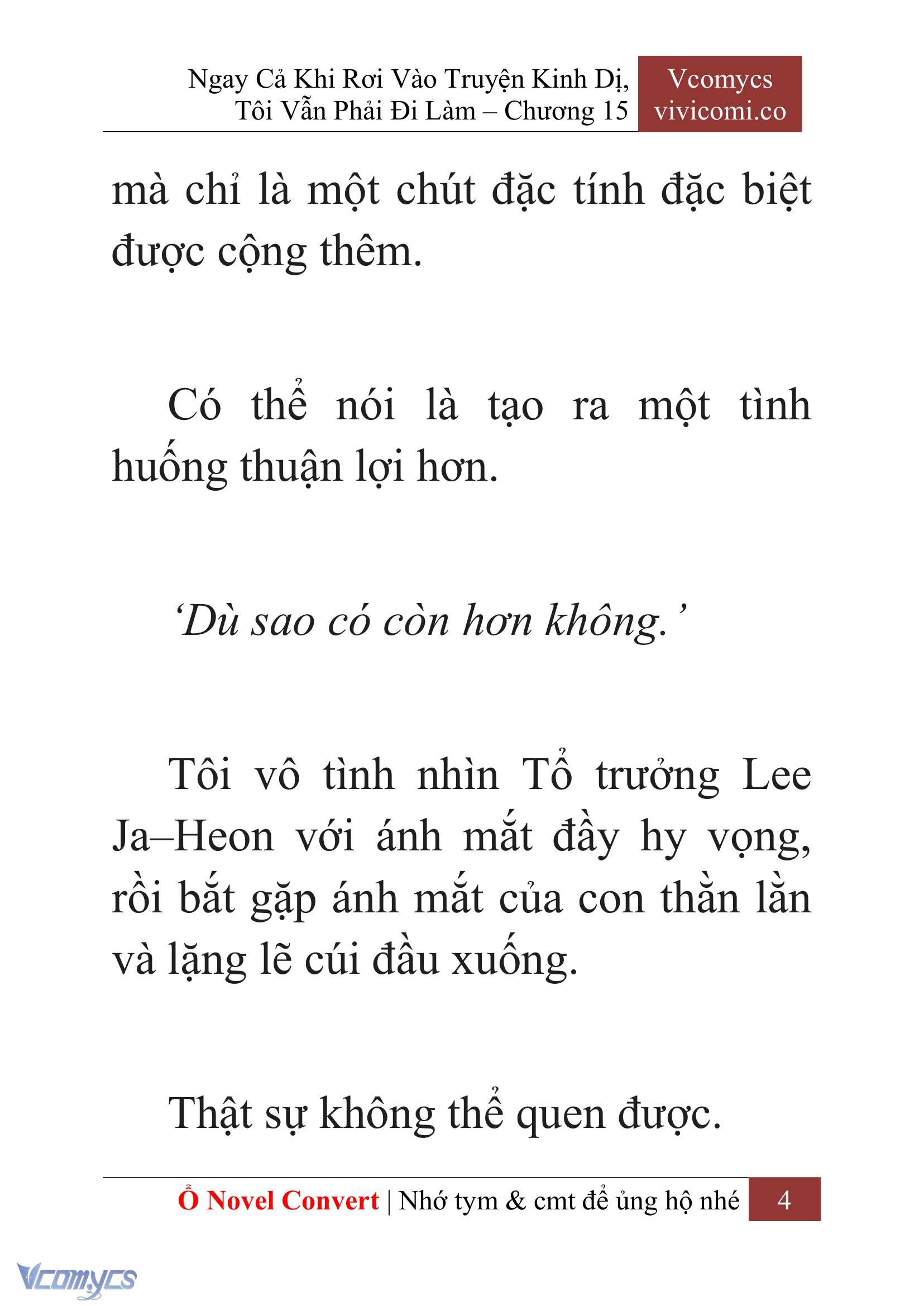 [Novel] Ngay Cả Khi Rơi Vào Truyện Kinh Dị, Tôi Vẫn Phải Đi Làm Chap 15 - Trang 2