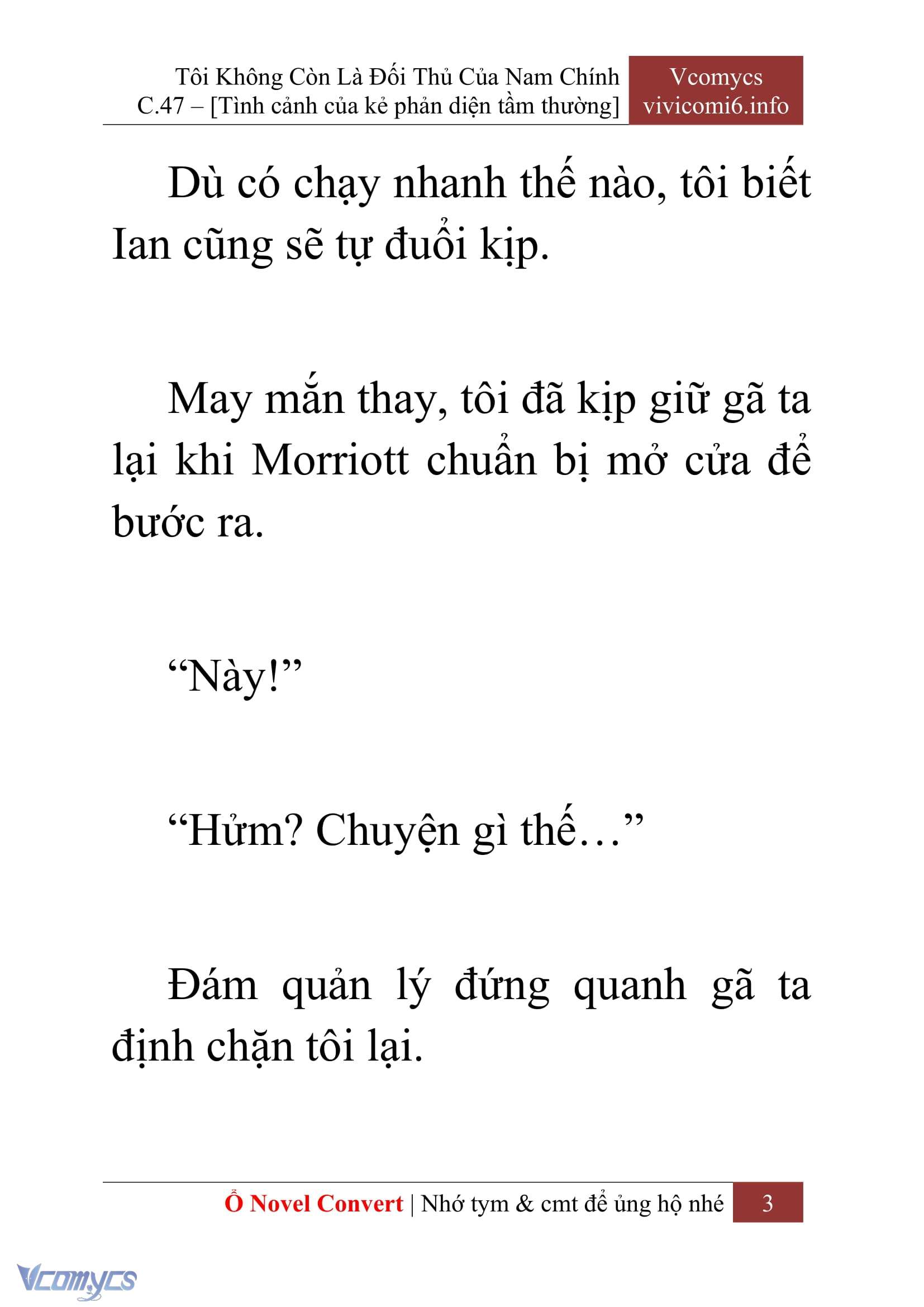 [Novel] Tôi Không Còn Là Đối Thủ Của Nam Chính Chap 47 - Trang 2