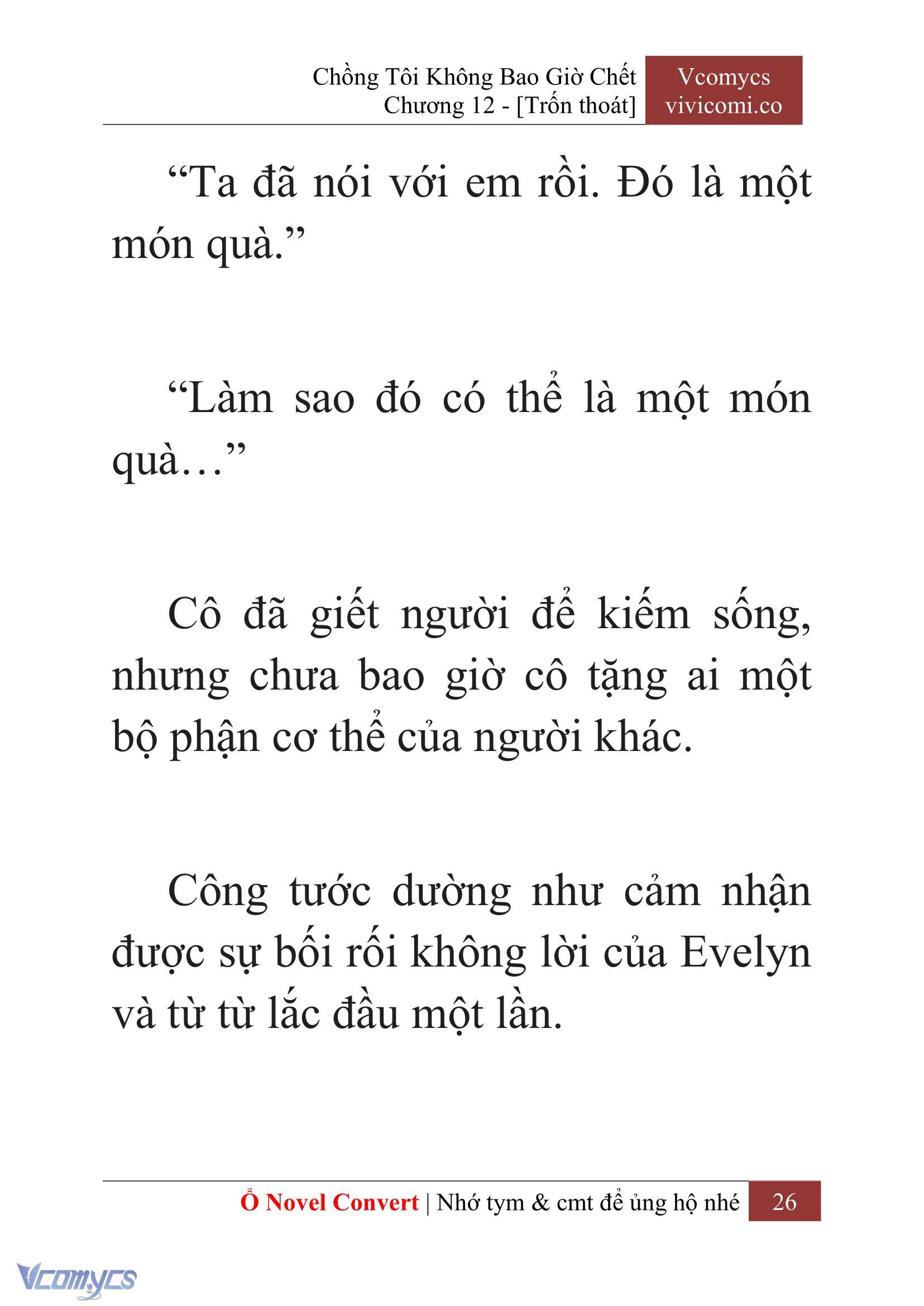 [Novel] Chồng Tôi Không Bao Giờ Chết Chap 12 - Trang 2