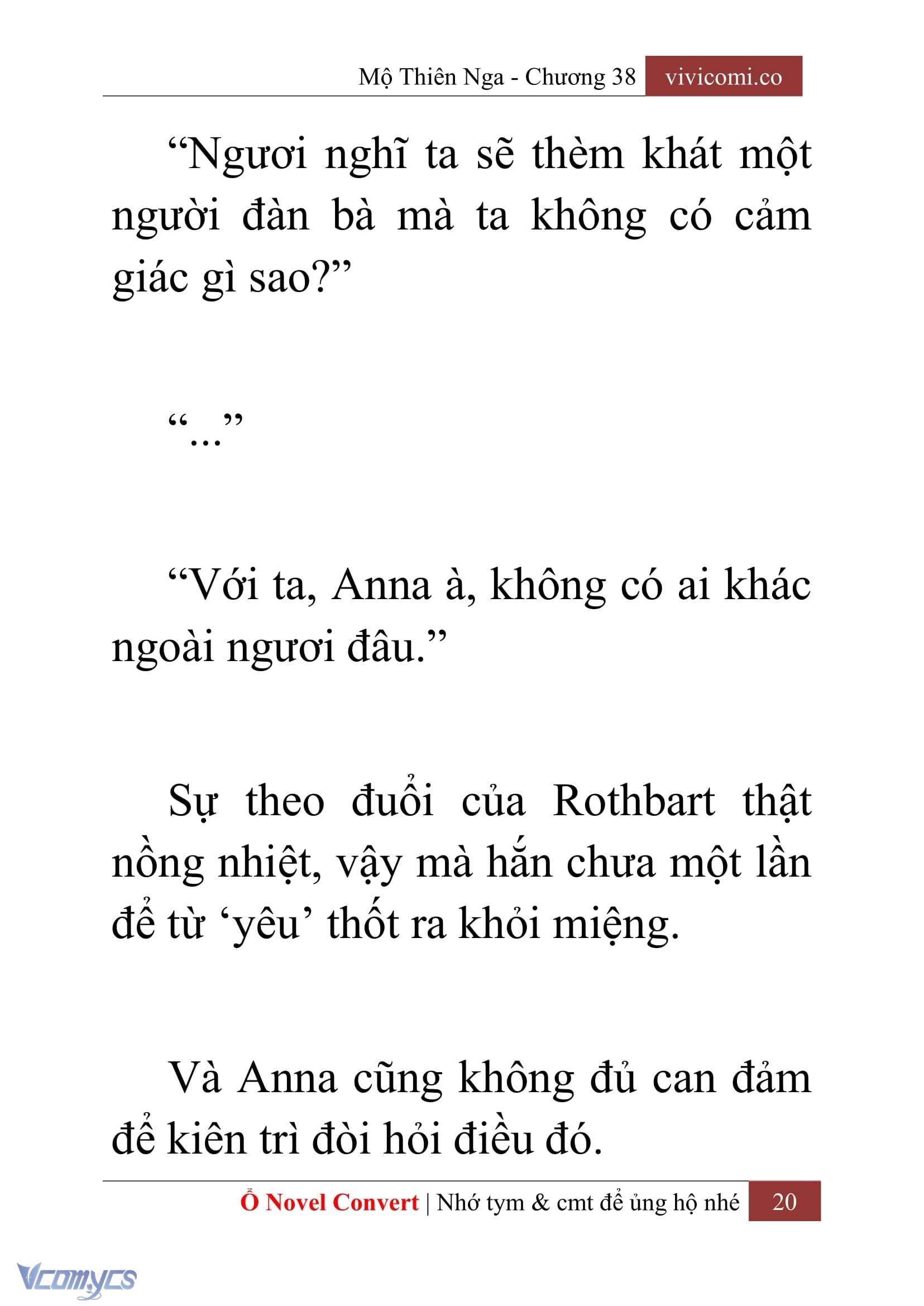 [Novel] Mộ Thiên Nga Chap 38 - Trang 2