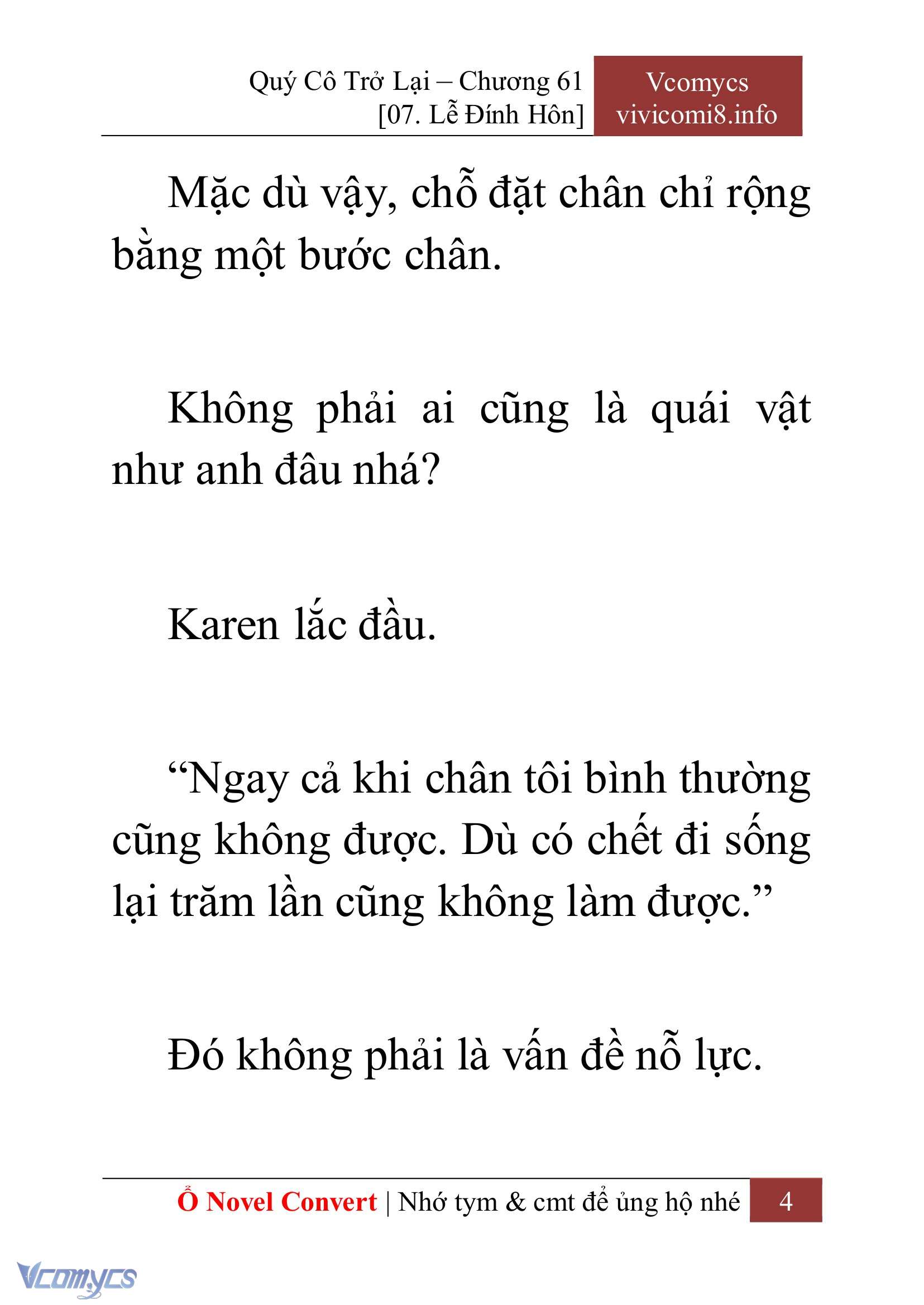 [Novel] Quý Cô Trở Lại Chap 61 - Trang 2