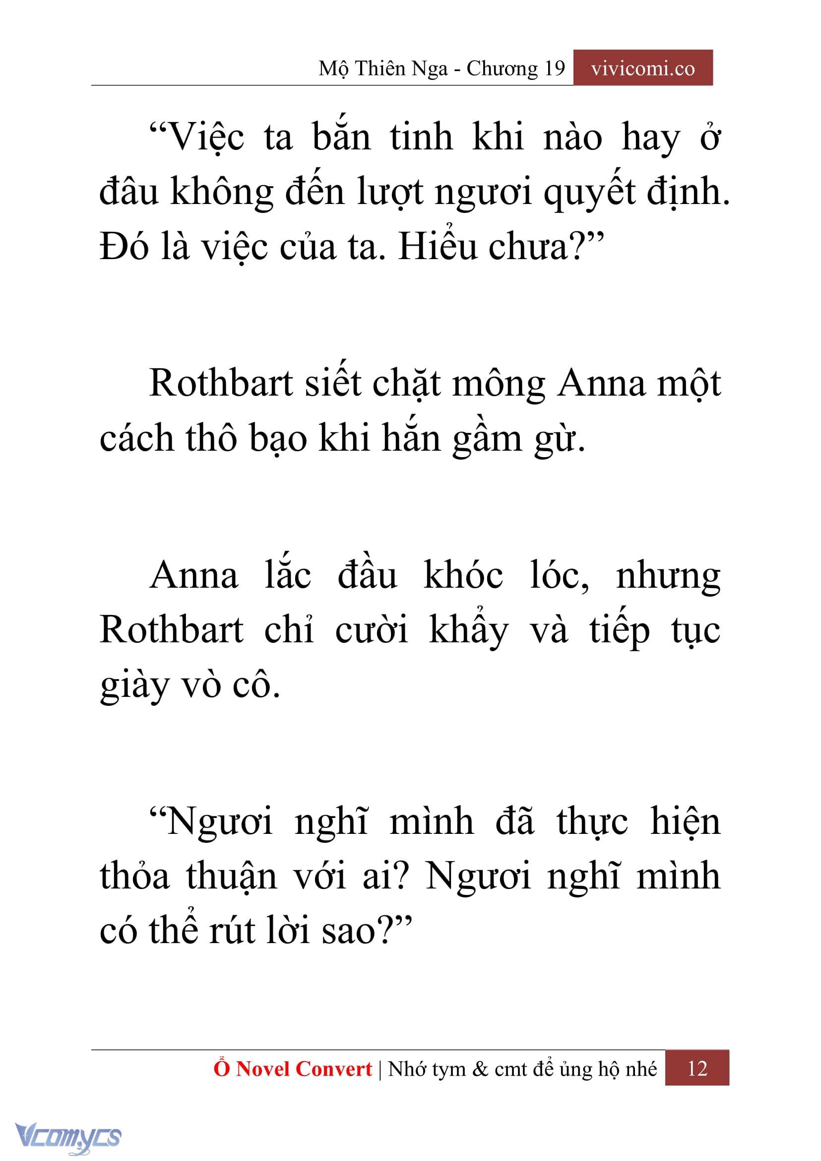 [Novel] Mộ Thiên Nga Chap 19 - Trang 2