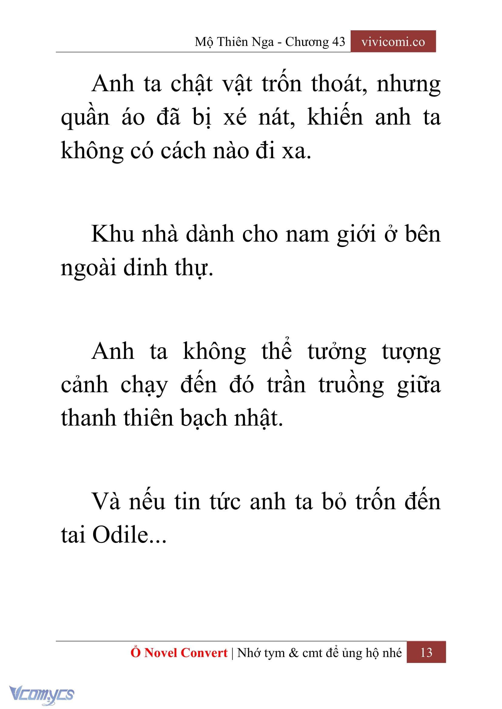 [Novel] Mộ Thiên Nga Chap 43 - Trang 2