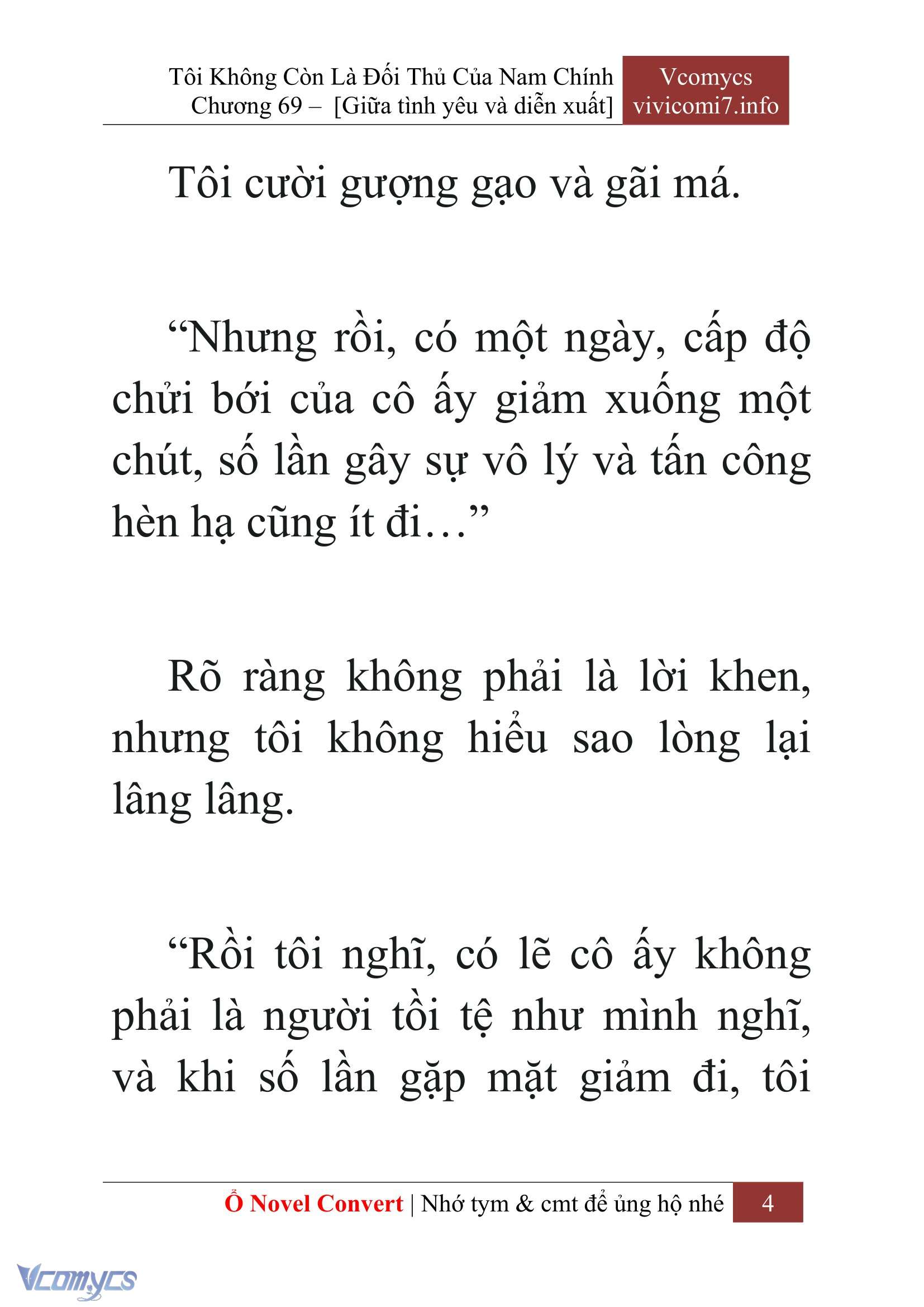 [Novel] Tôi Không Còn Là Đối Thủ Của Nam Chính Chap 69 - Trang 2