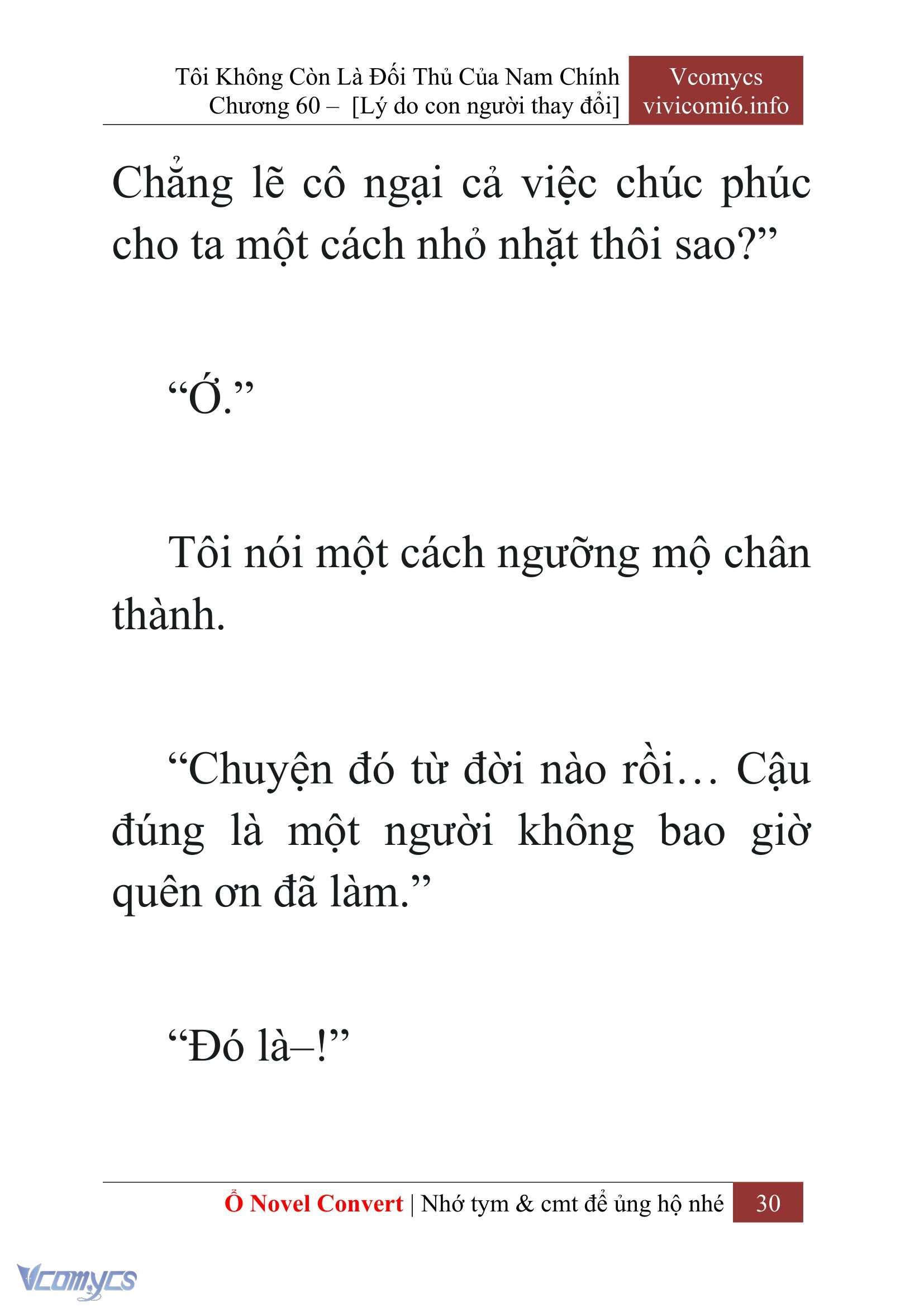 [Novel] Tôi Không Còn Là Đối Thủ Của Nam Chính Chap 60 - Trang 2