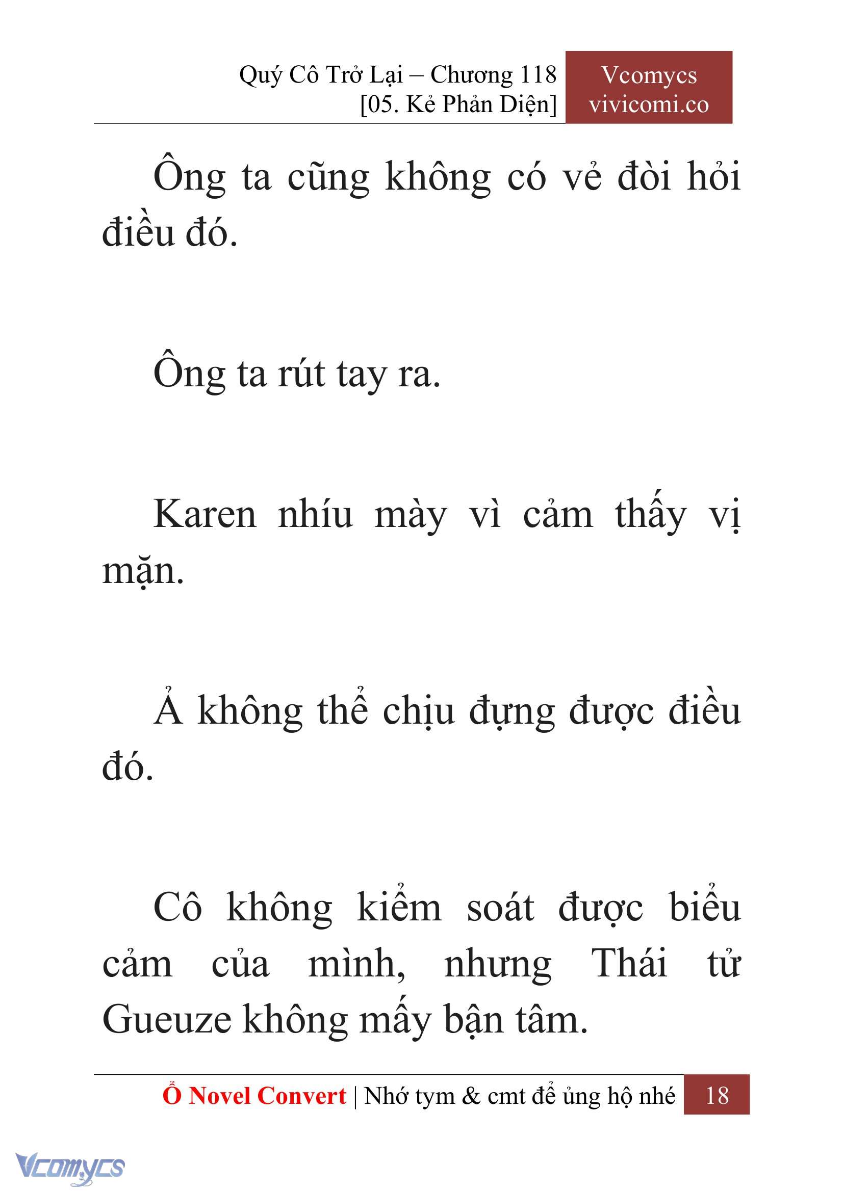 [Novel] Quý Cô Trở Lại Chap 118 - Trang 2