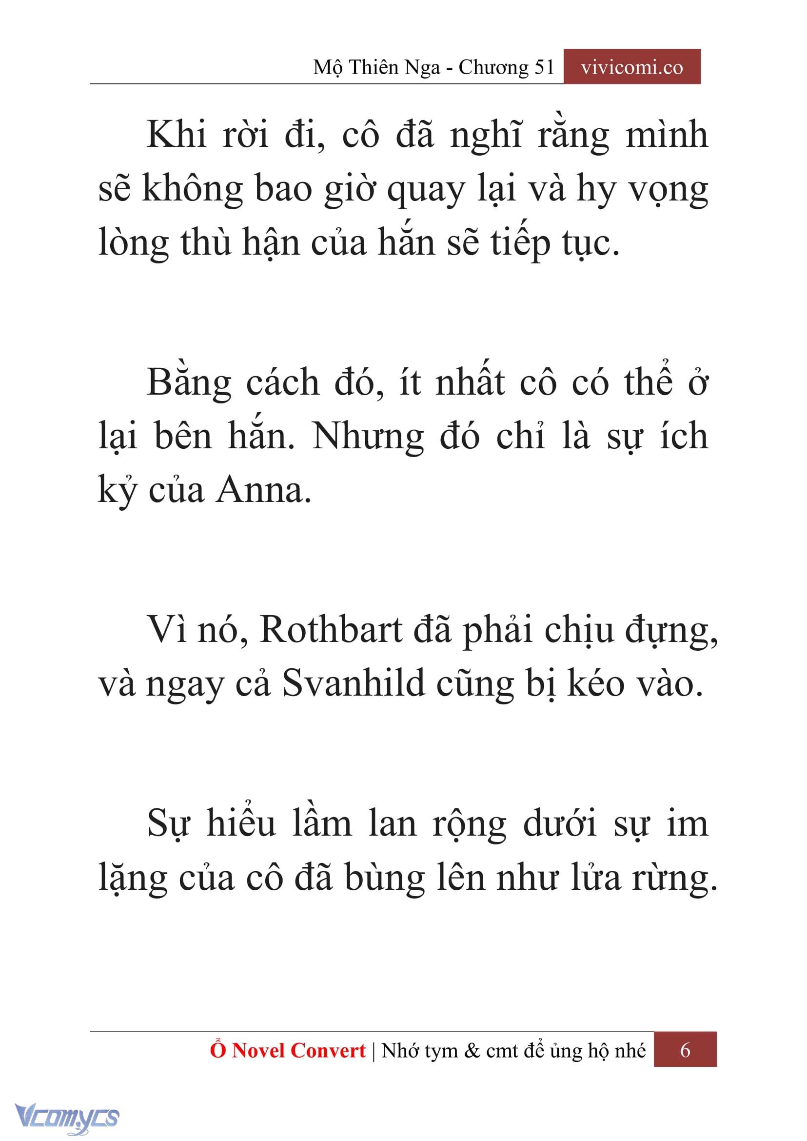 [Novel] Mộ Thiên Nga Chap 51 - Next Chap 52
