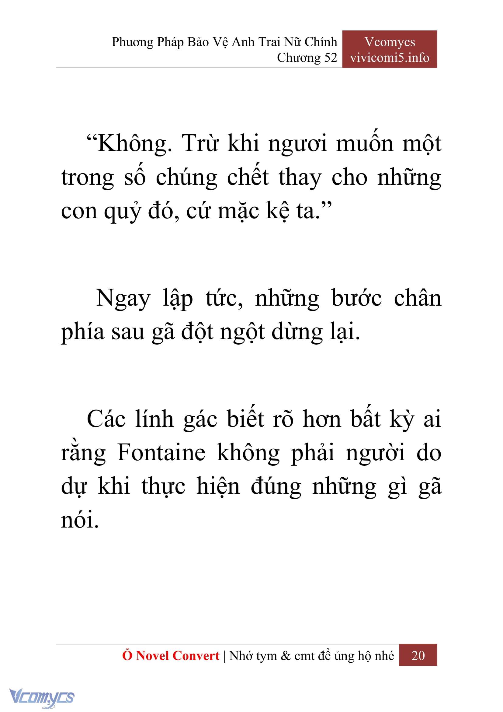 [Novel] Phương Pháp Bảo Vệ Anh Trai Nữ Chính Chap 52 - Trang 2