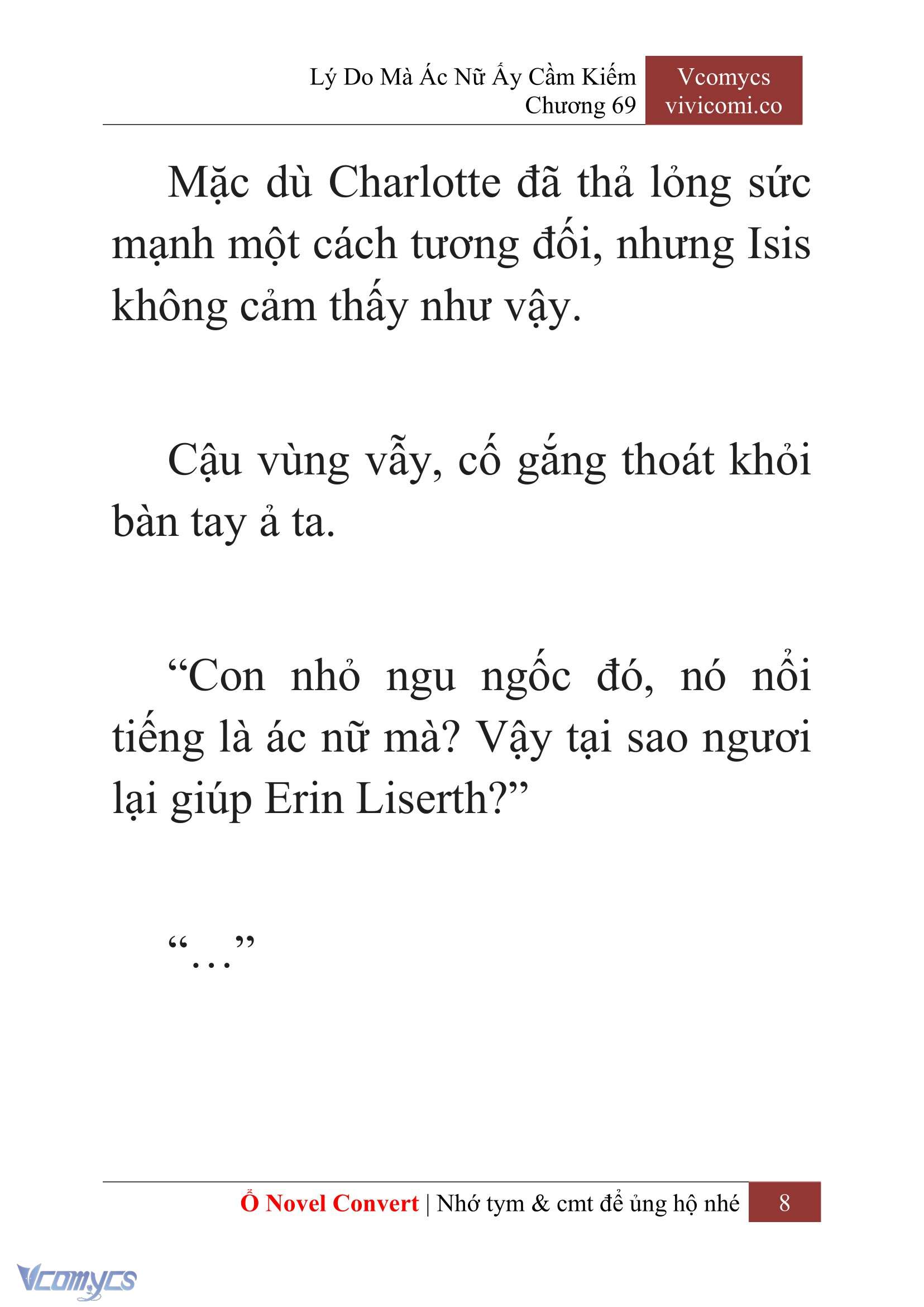 [Novel] Lý Do Mà Ác Nữ Ấy Cầm Kiếm Chap 69 - Next Chap 70
