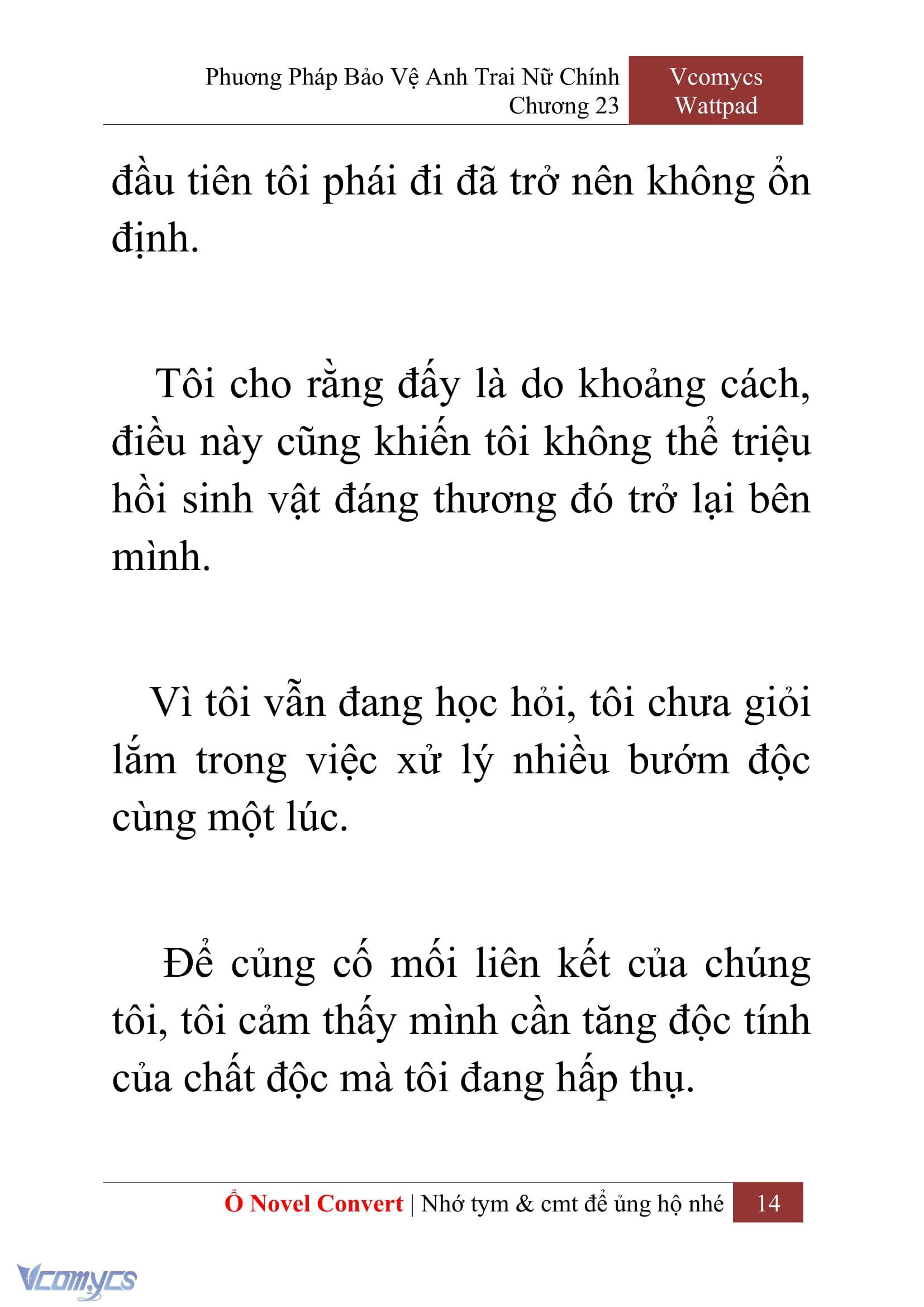 [Novel] Phương Pháp Bảo Vệ Anh Trai Nữ Chính Chap 23 - Trang 2