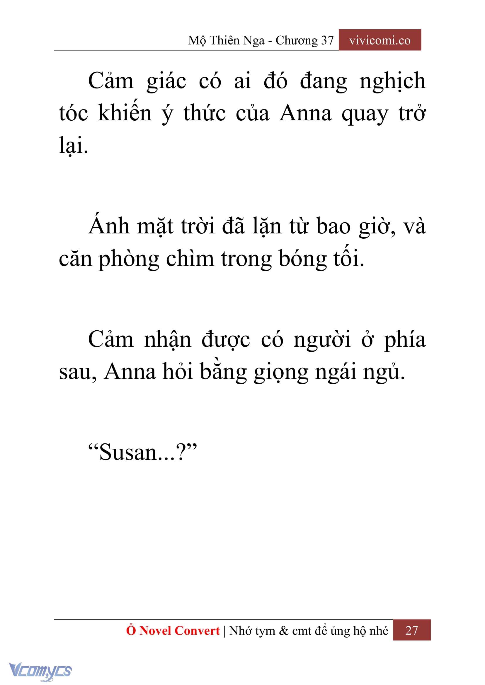 [Novel] Mộ Thiên Nga Chap 37 - Trang 2