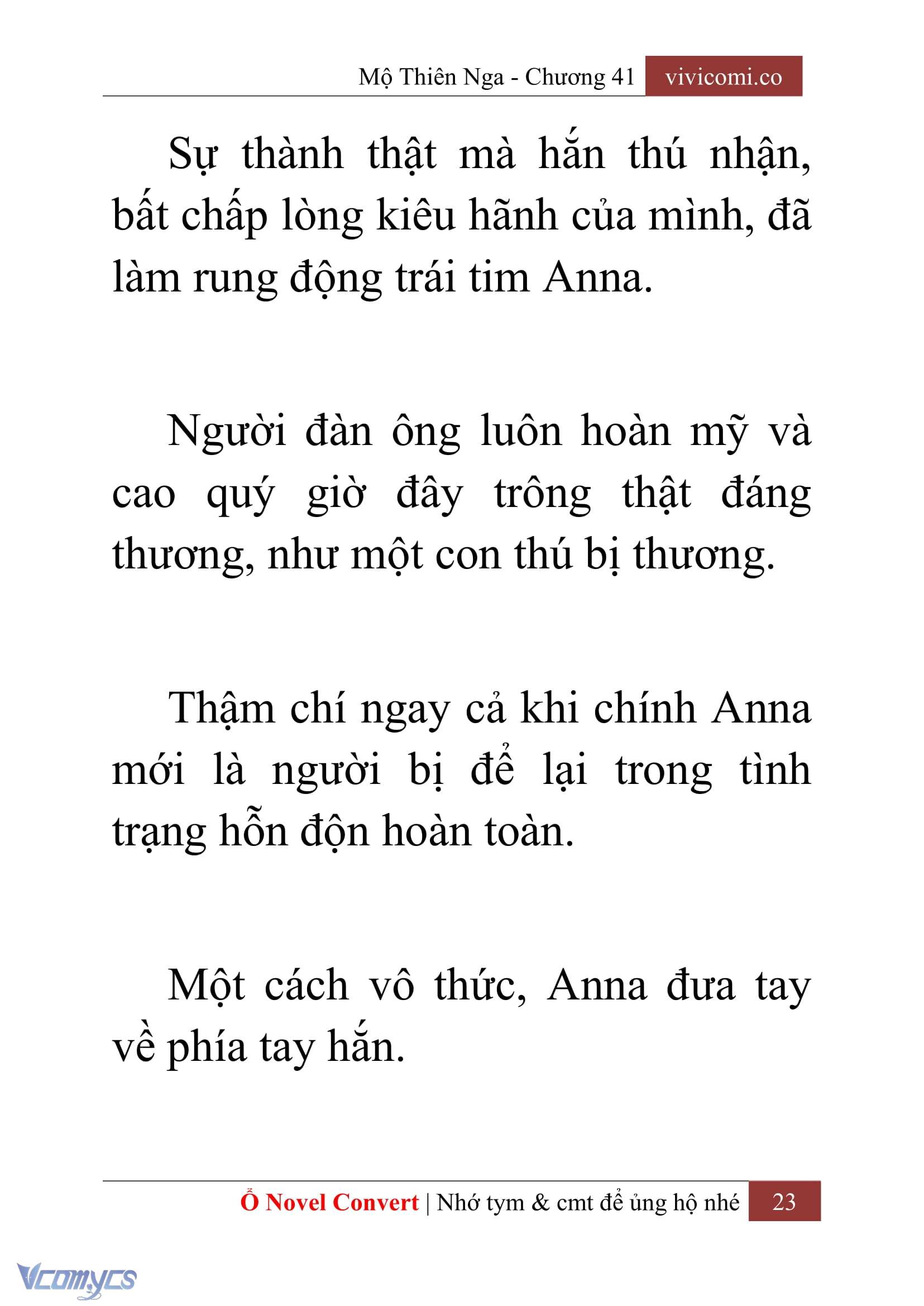 [Novel] Mộ Thiên Nga Chap 41 - Trang 2